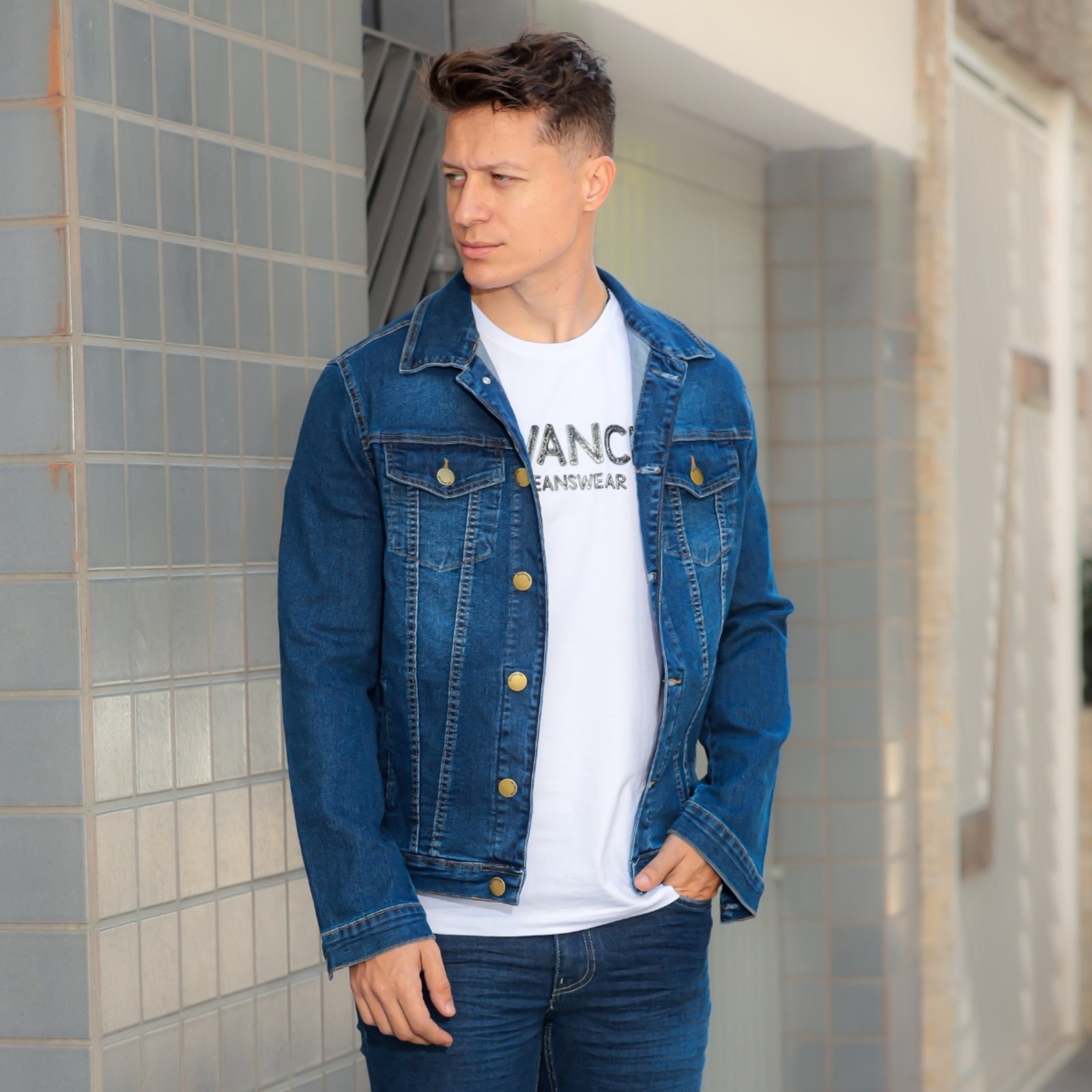 Imagem principal Jaqueta Jeans Com Elastano Masculino Revanche Remanso Revanche unico