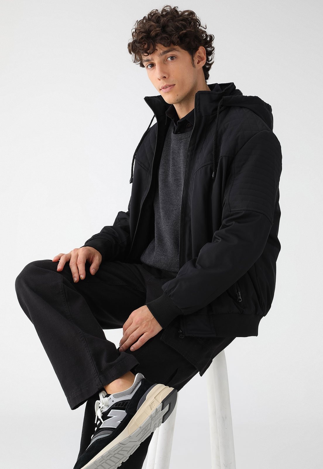 Imagem principal Jaqueta Sarja Broken Rules com Capuz Preta Broken Rules preto