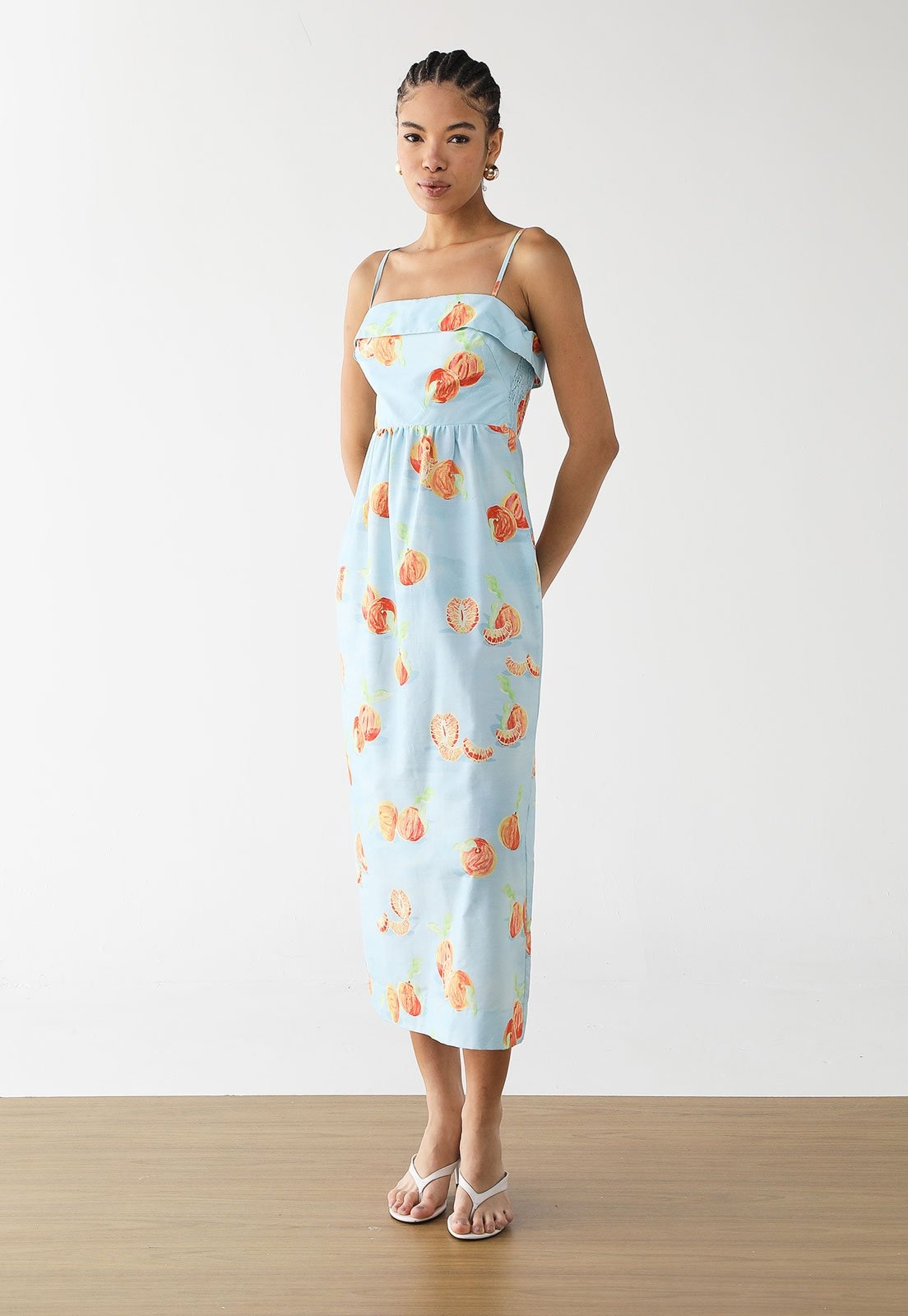 Imagem principal Vestido Feminino FARM Estampa Frutas Claro FARM azul