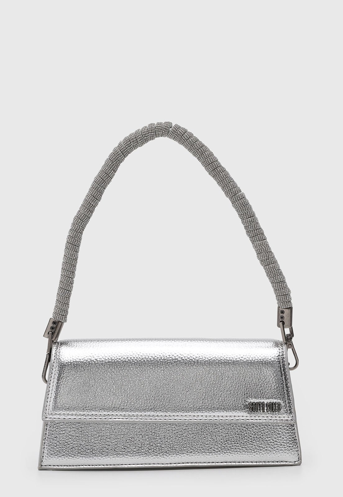 Imagem principal Bolsa Feminina Santa Lolla Alça Pedrarias Prata Santa Lolla cinza