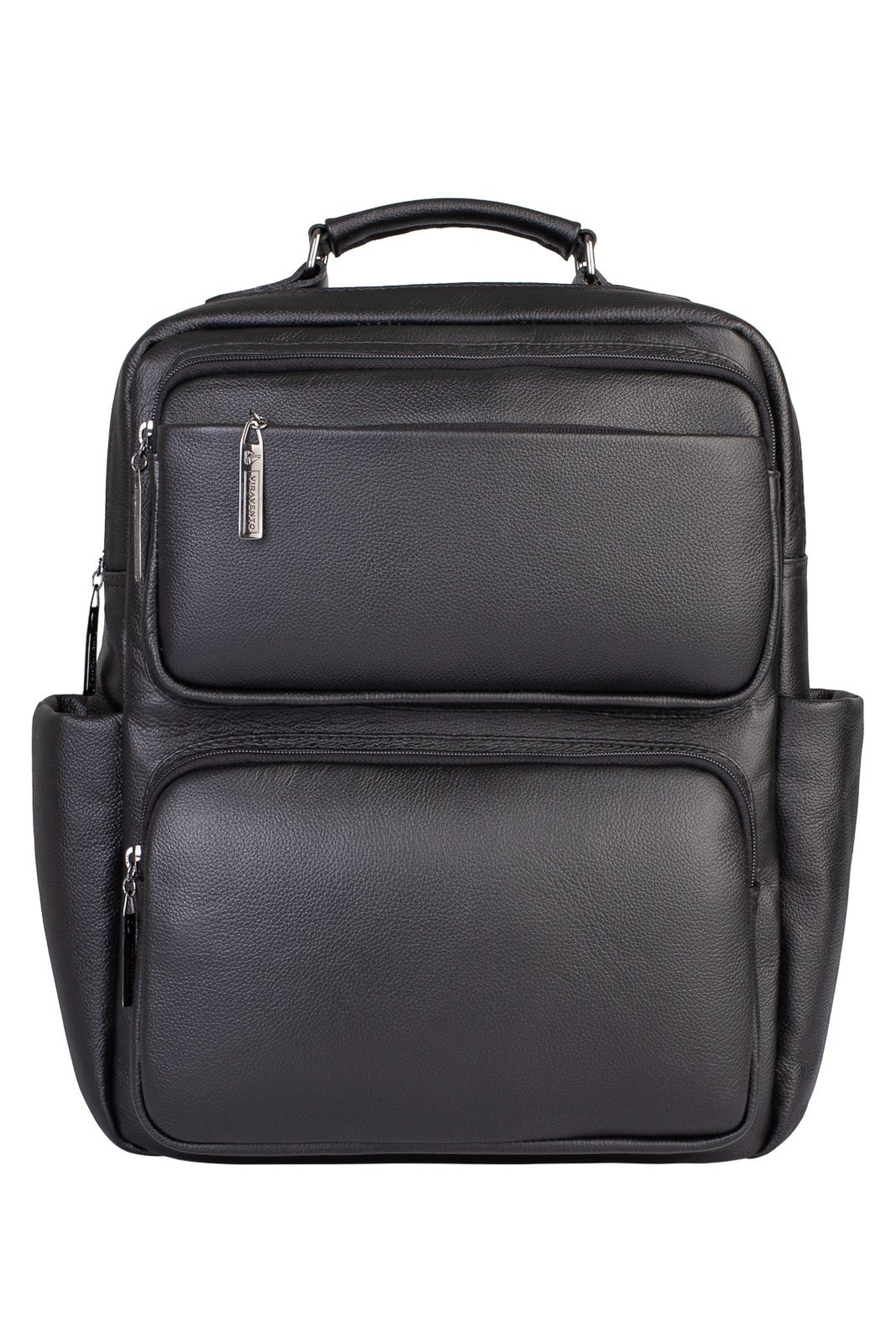 Imagem principal Mochila masculina de couro Lucca Vira Vento preto