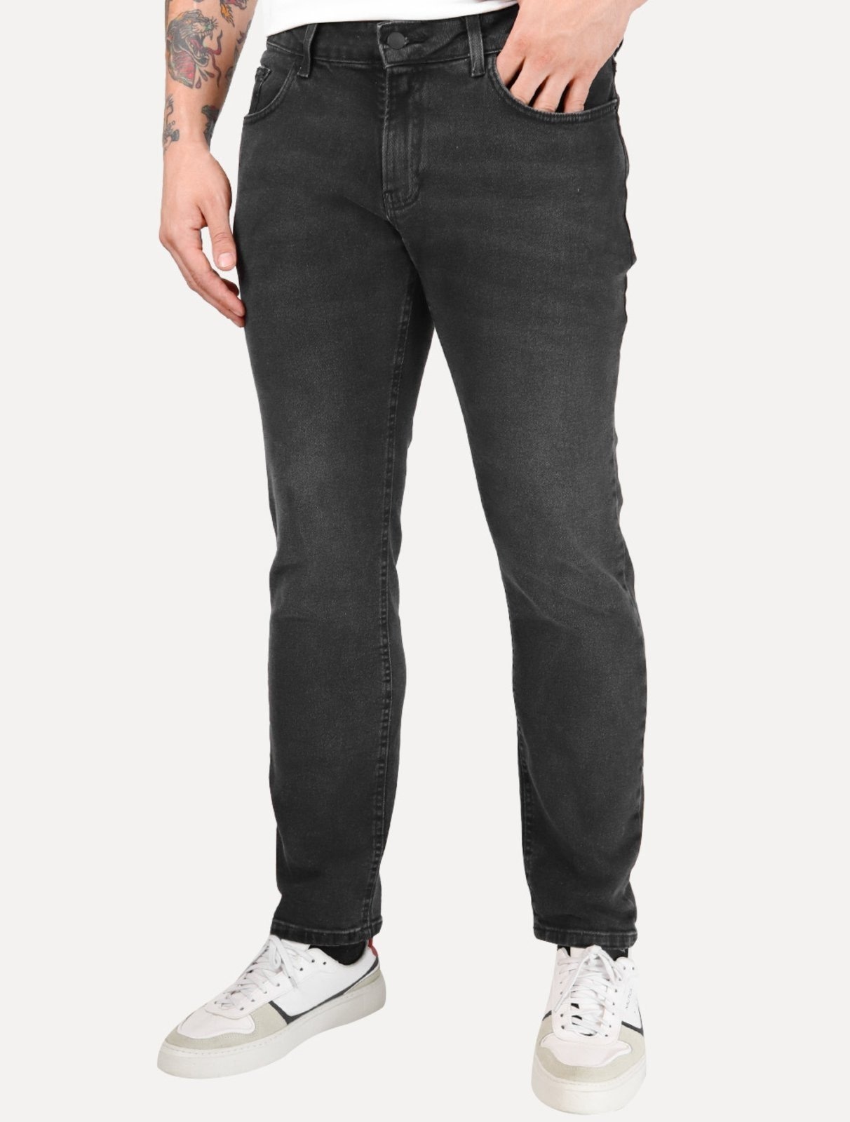 Imagem principal Calça Calvin Klein Jeans Masculina Super Skinny 5 Pockets Preta Calvin Klein preto