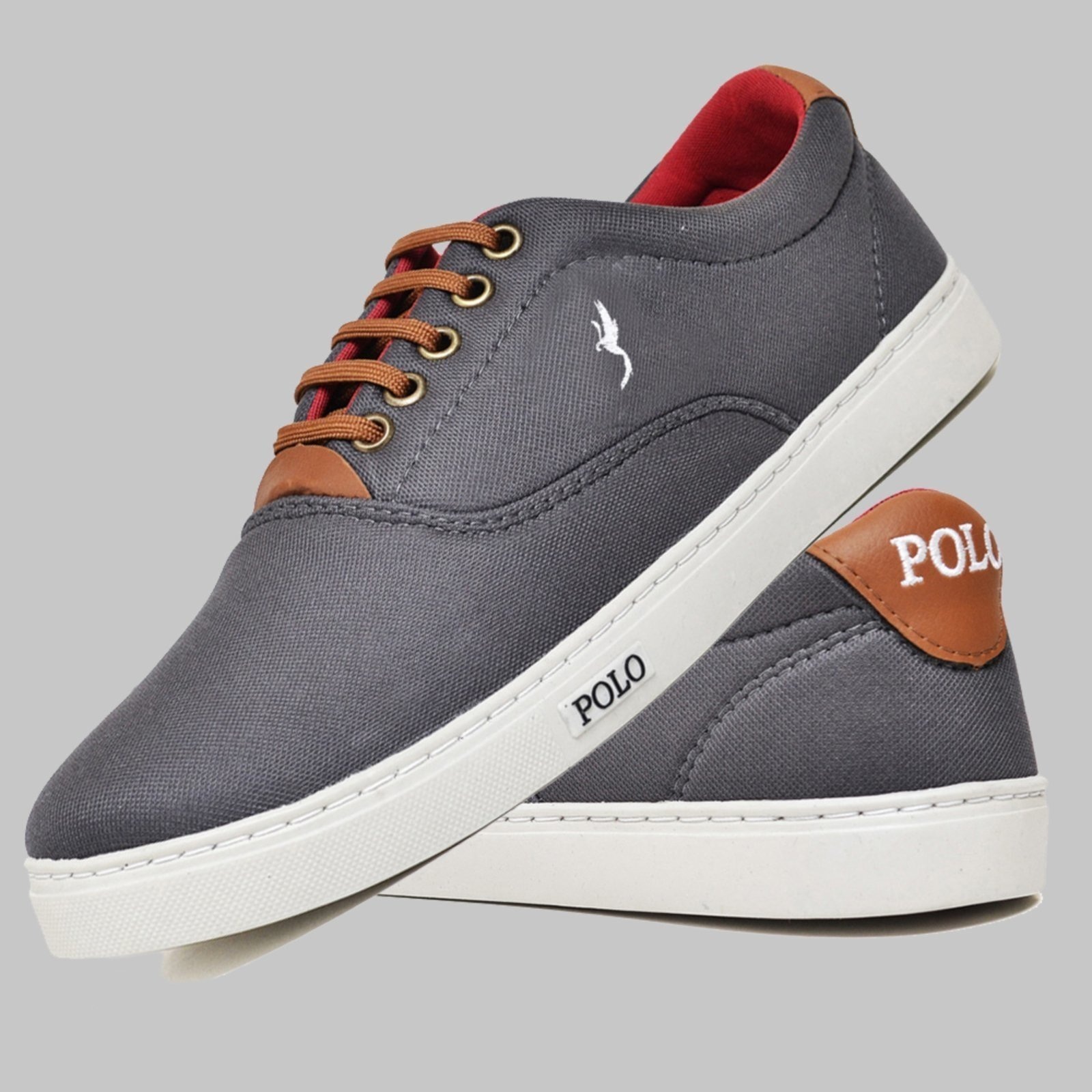 Imagem principal Sapatênis Casual Masculino Cano Baixo Polo Blu Cinza Polo Blu cinza blu