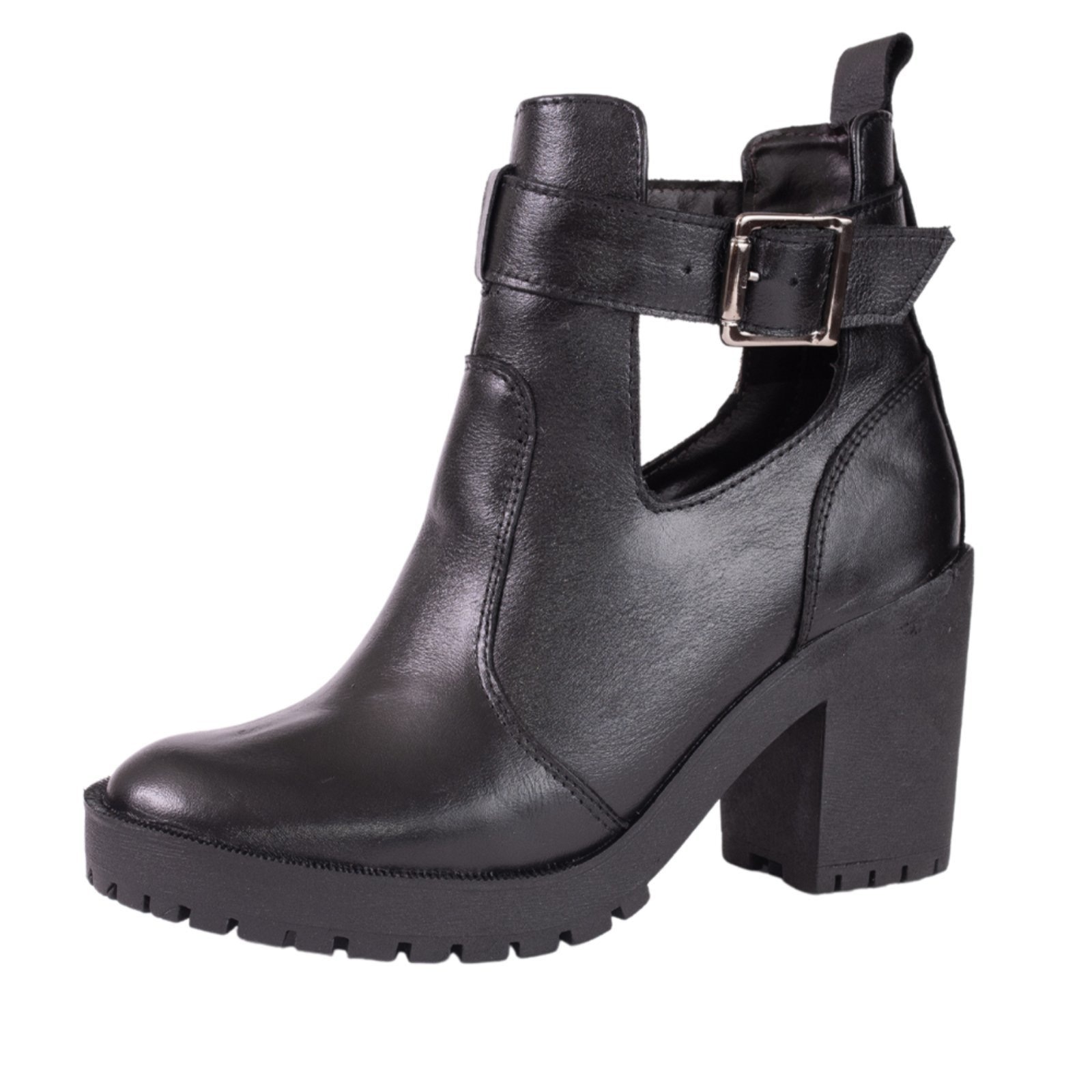 Imagem principal Bota Coturno Tratorado Couro TELLINI STORE preto