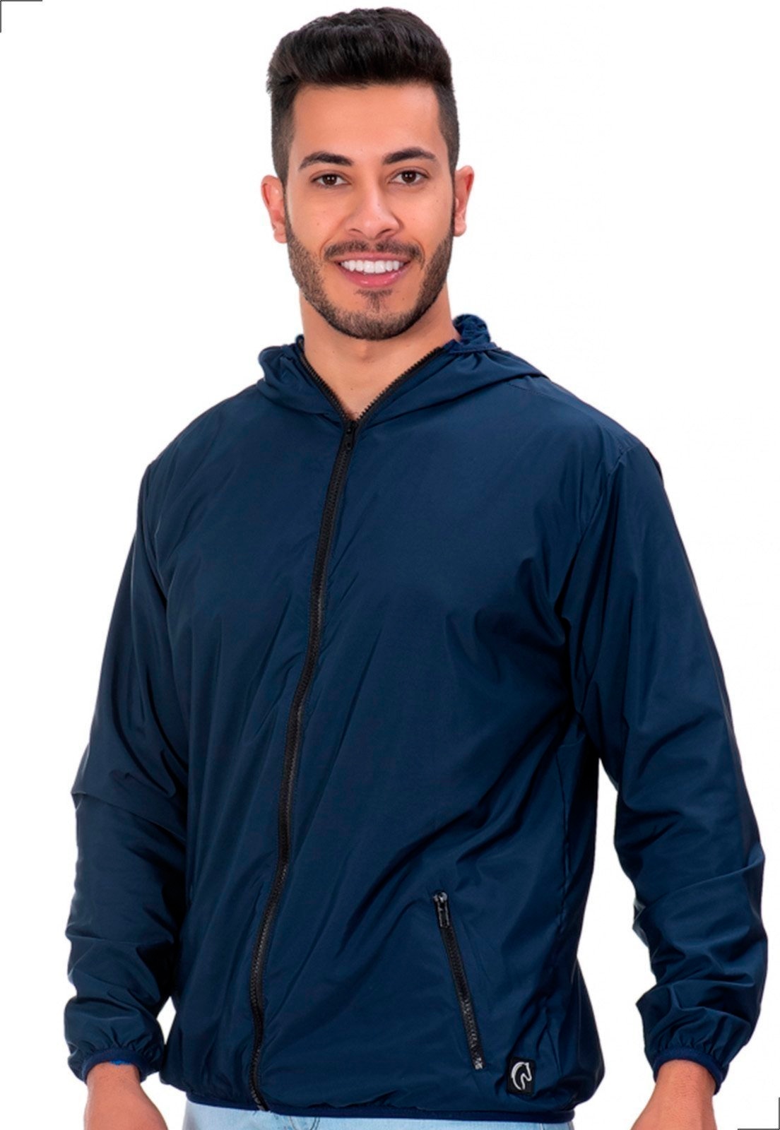 Imagem principal Jaqueta Corta Vento Masculina W2 Marinho Lisa Agasalho Impermeável W2 STORE azul