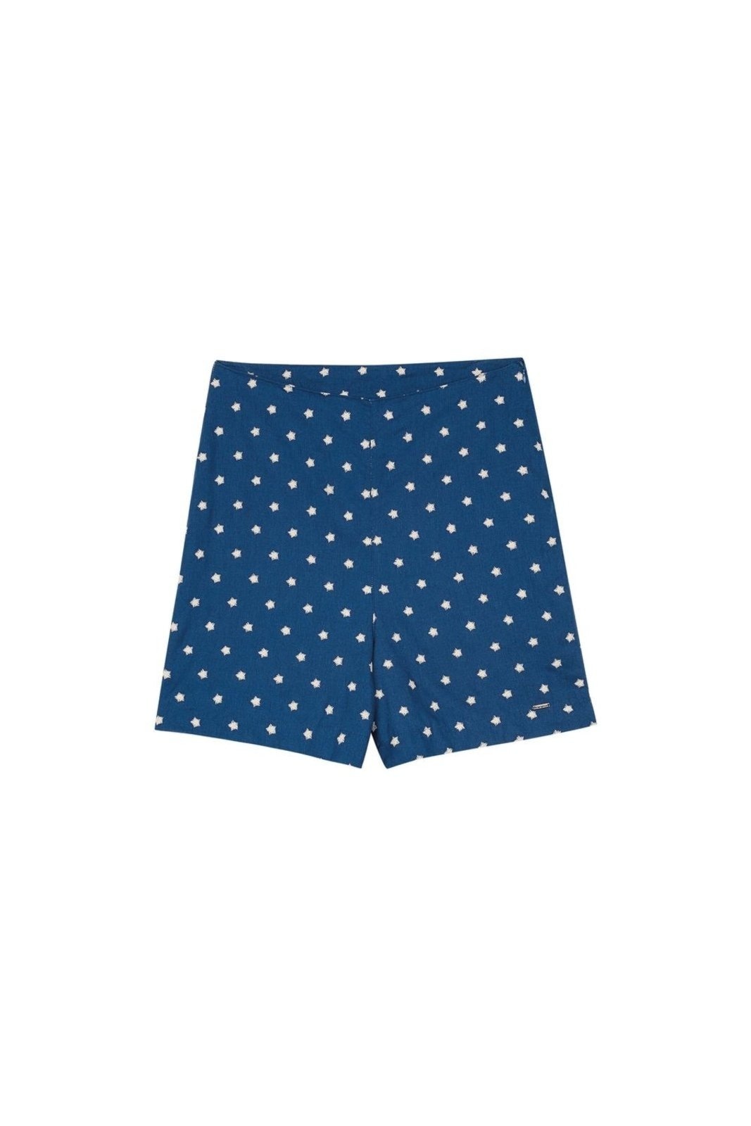 Imagem principal Short Feminino Linho Bordado Estrelas Marialícia Marialícia azul