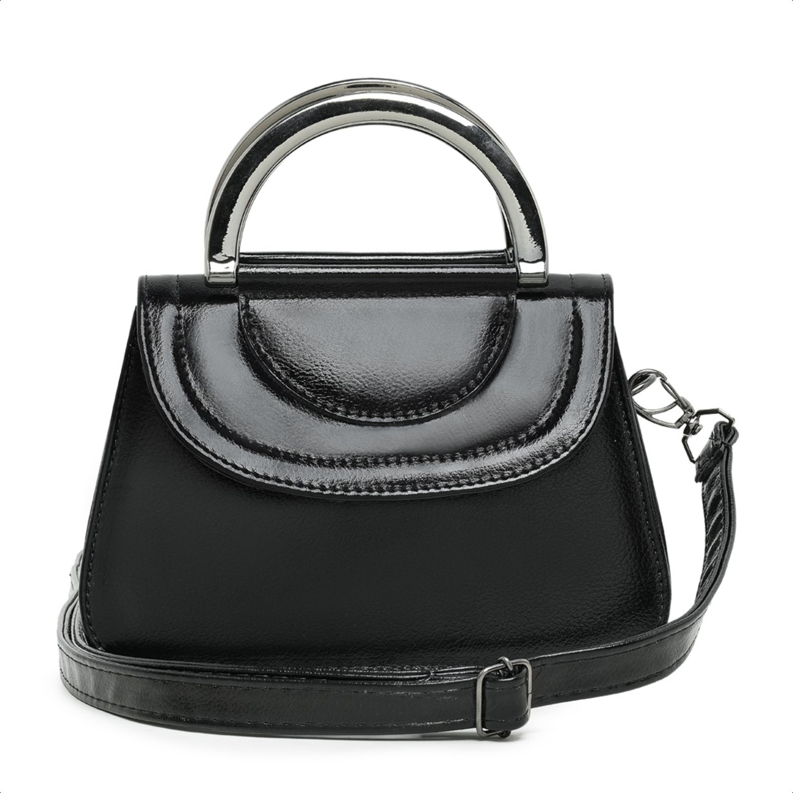 Imagem principal Bolsa Feminina Clutch Preta Pequena Alça De Mão E Ombro Removível CARMELO SHOES preto