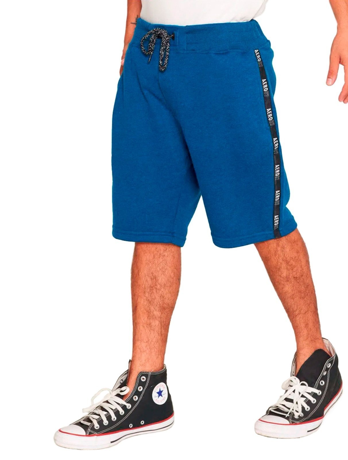 Imagem principal Bermuda Aeropostale Masculina Moletom Sash Mescla Aeropostale azul