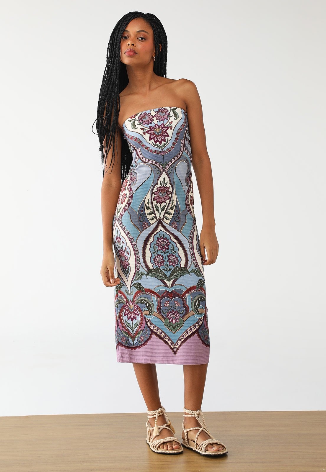 Imagem principal Vestido FARM Midi Sem Alça Nirvana FARM azul