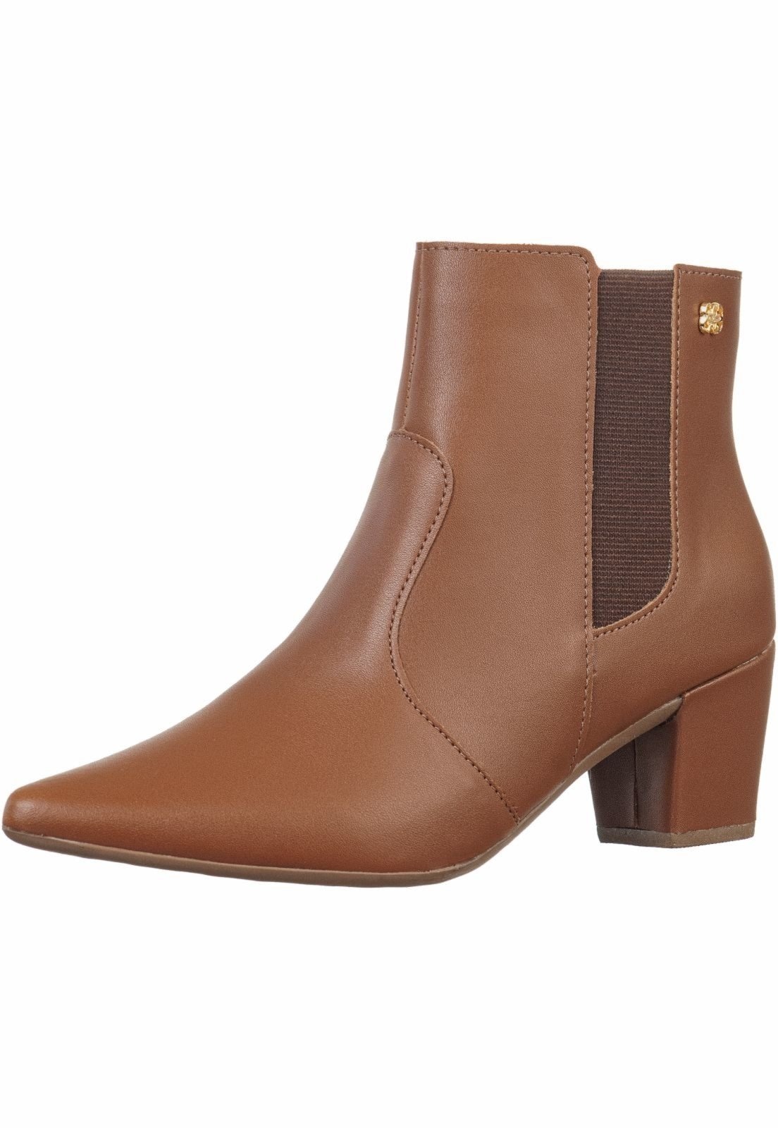 Imagem principal Coturno Gigil Bota Salto Grosso Bico Fino Gigil caramelo/marrom