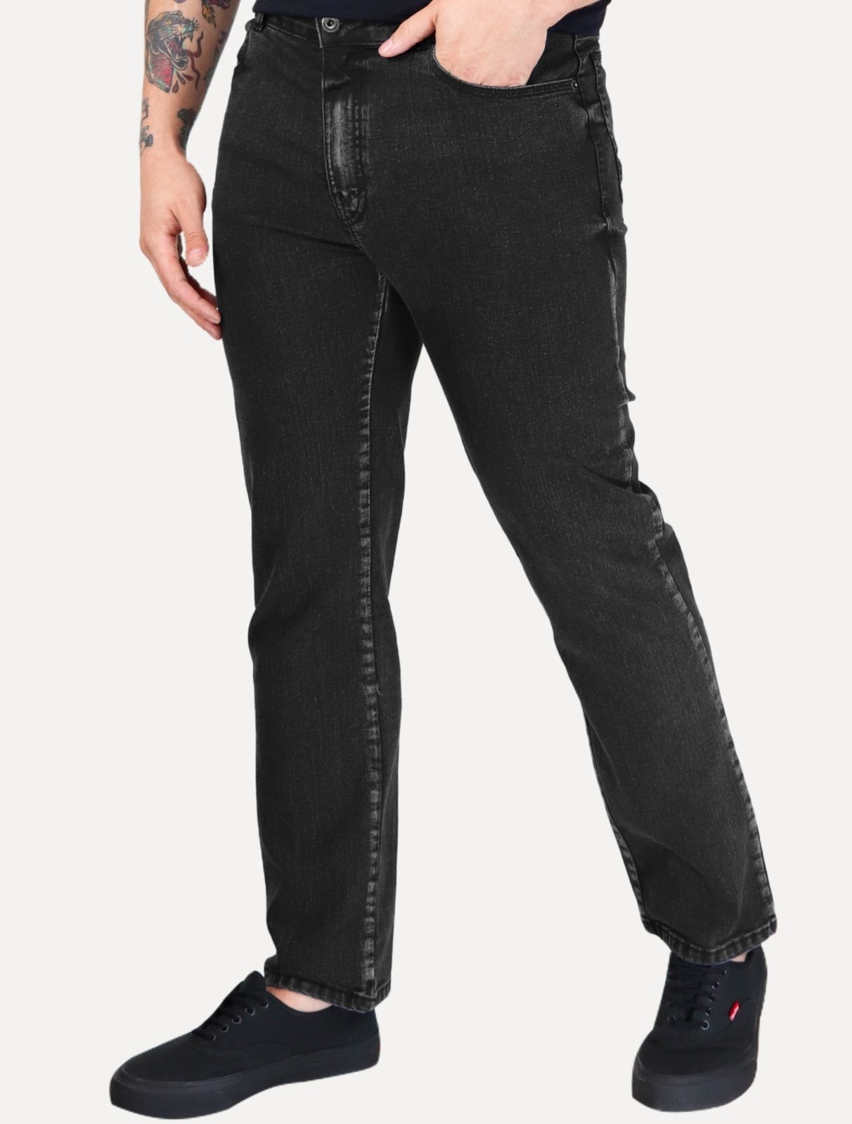 Imagem principal Calça Ellus Jeans Masculina Regular Sprouting Black Preta Ellus preto black