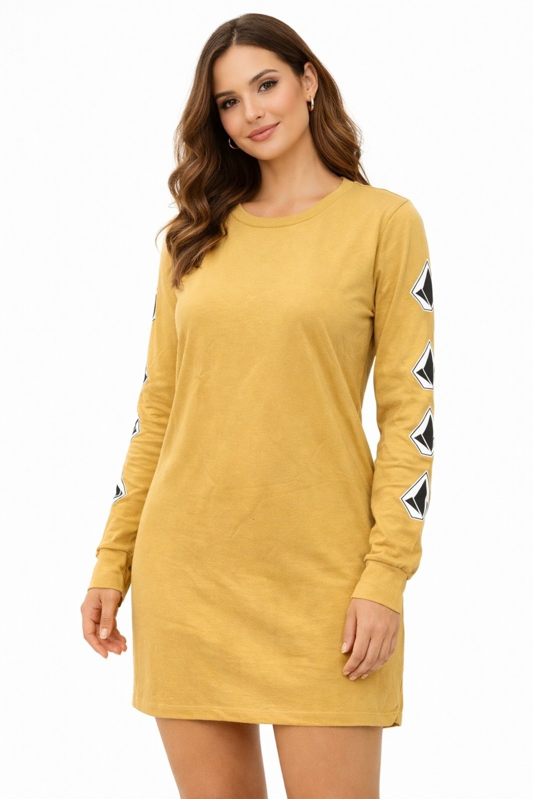 Imagem principal Vestido Volcom Deadly Stone Manga Longa -Mostarda Summer Body amarelo