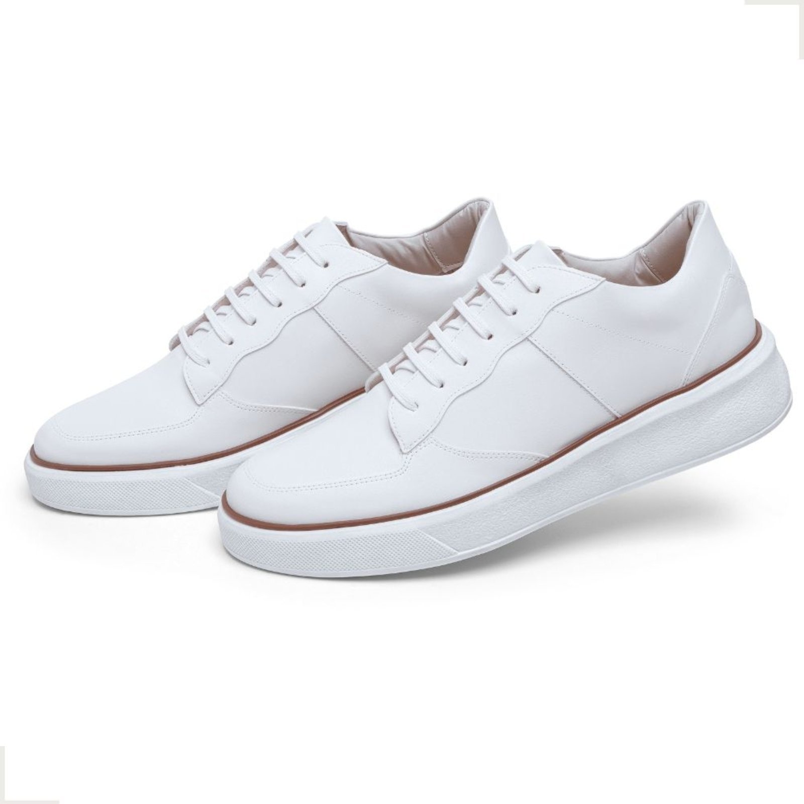 Imagem principal Sapato Casual Tênis Moderno Masculino com Cadarço Confortavel Bertelli Off White Bia Ramos off-white white