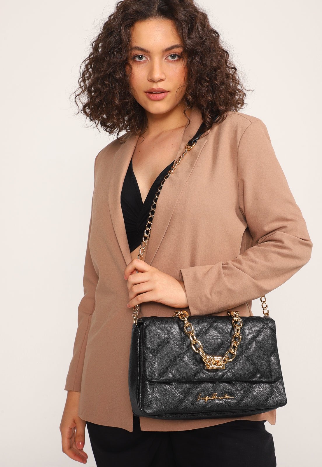 Imagem principal Bolsa Luiza Barcelos Correntes Preta Luiza Barcelos preto