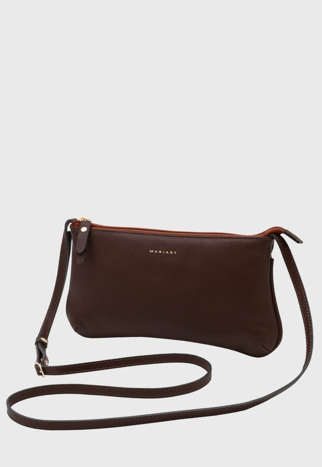 Imagem principal Bolsa Transversal de Couro Mariart Caipirinha Chocolate Mariart marrom