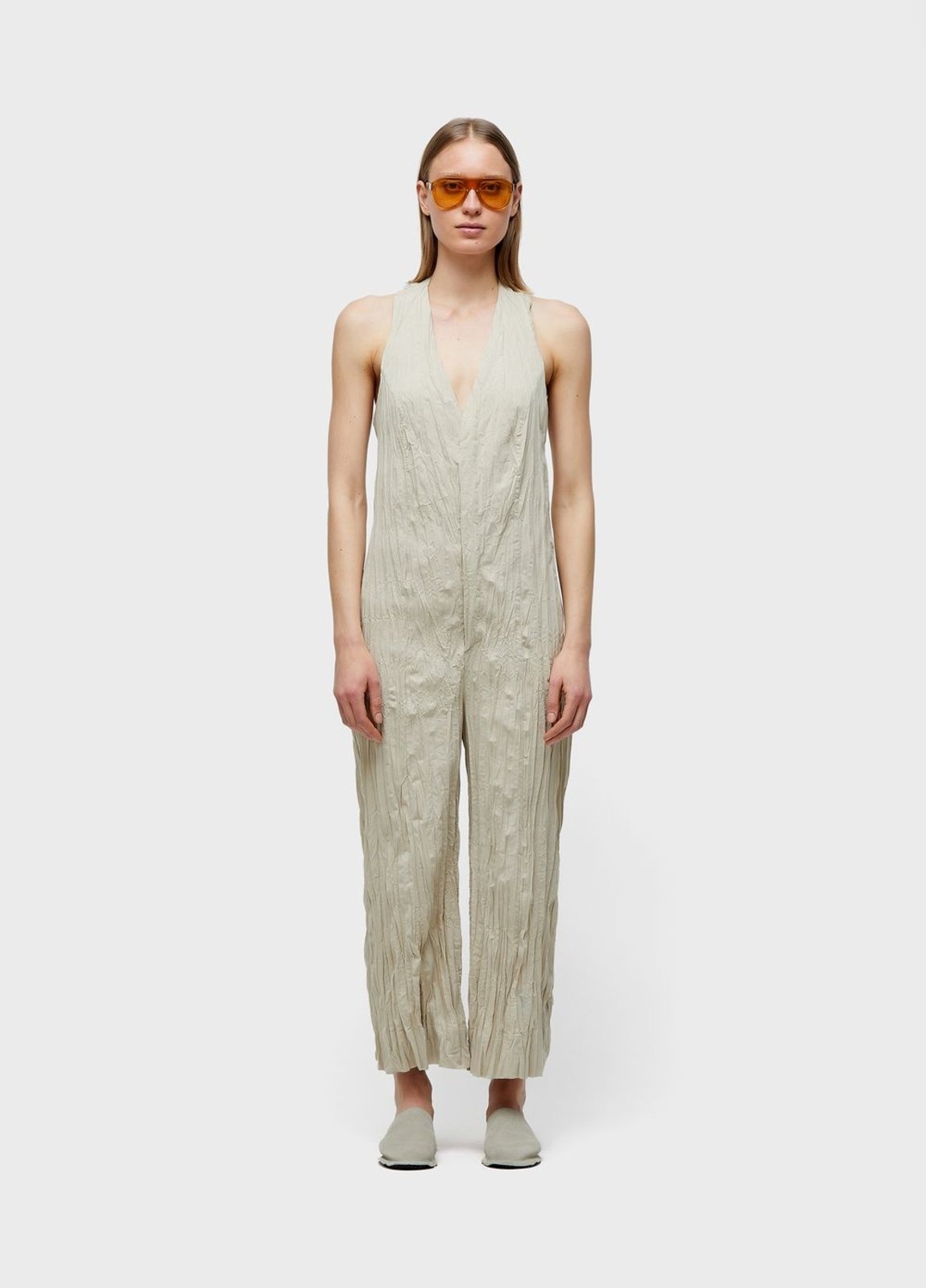 Imagem principal Macacão colete tricoline wrinkled Osklen bege