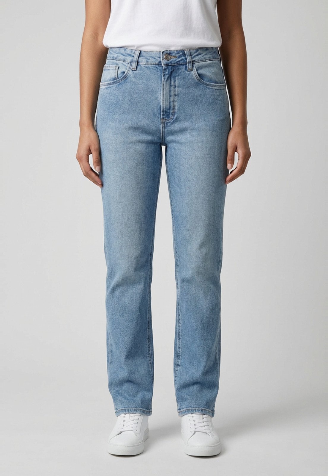 Imagem principal Calça Jeans Feminina Lez a Lez Reta Cintura Alta Claro Lez a Lez azul