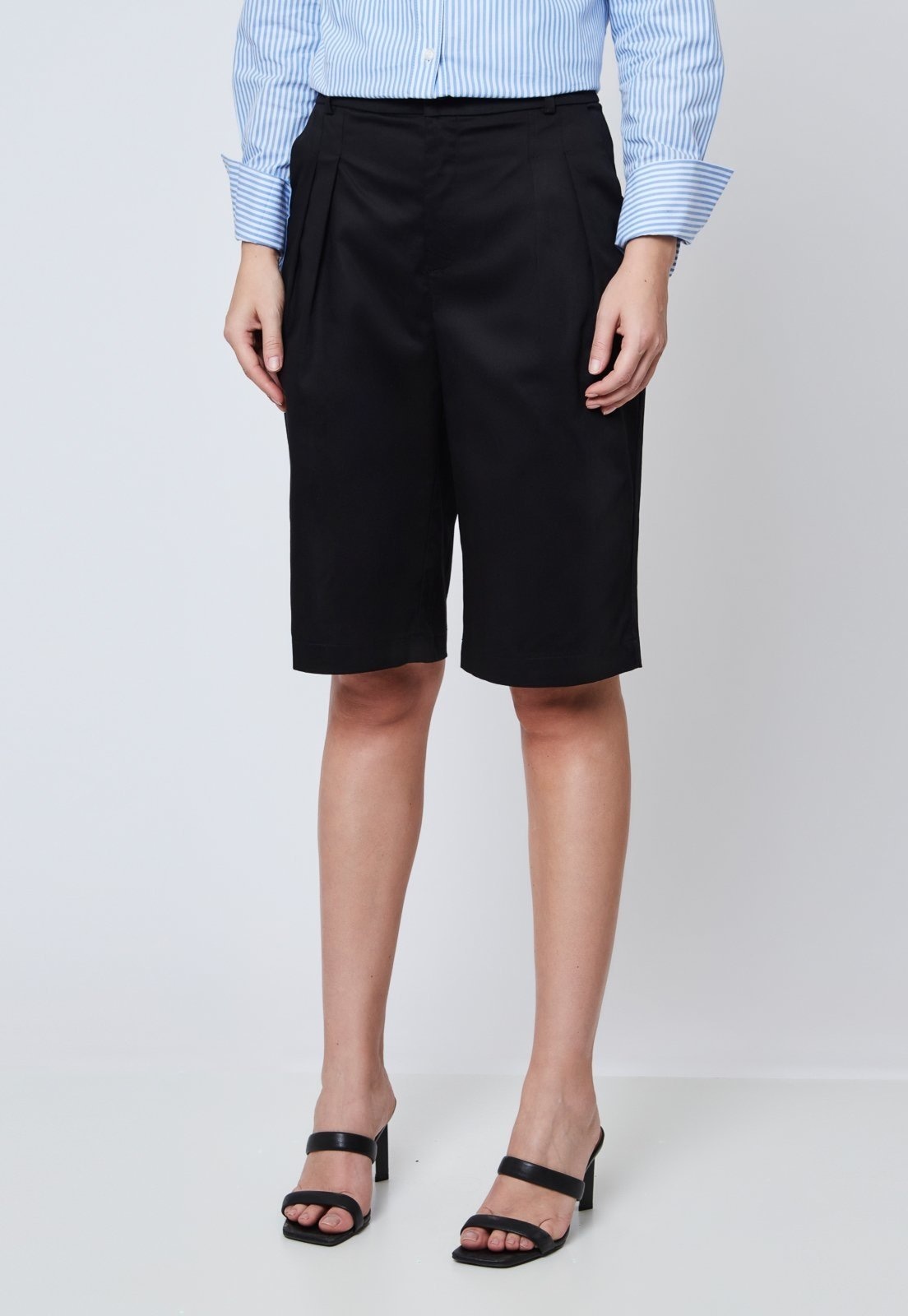 Imagem principal Bermuda Alfaiataria Cotton Miss Joy 8034 Feminino MISS BY JOY preto