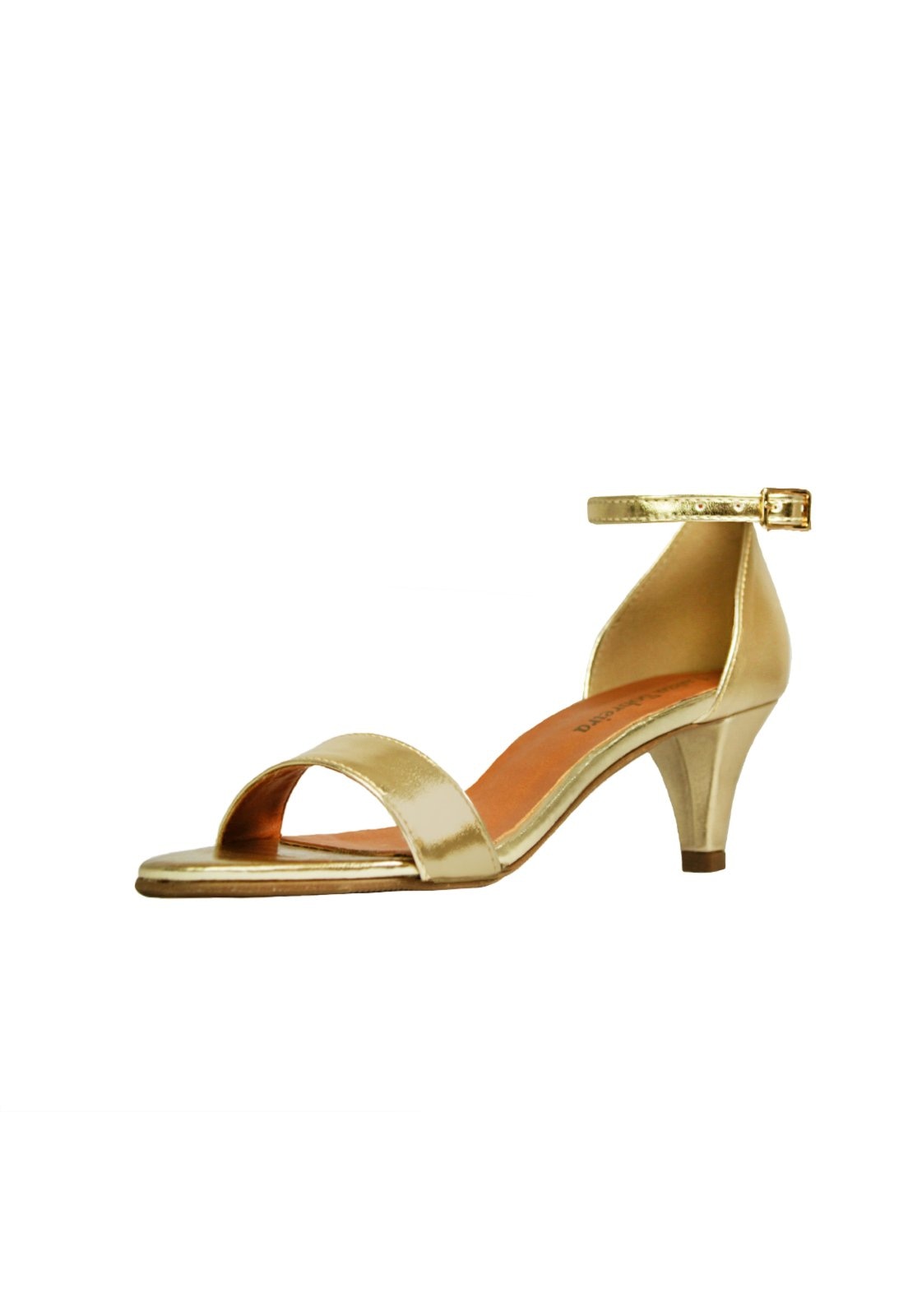 Imagem principal Sandália Salto Baixo Fino Luiza Sobreira Ouro Mod.2020 Luiza Sobreira dourado