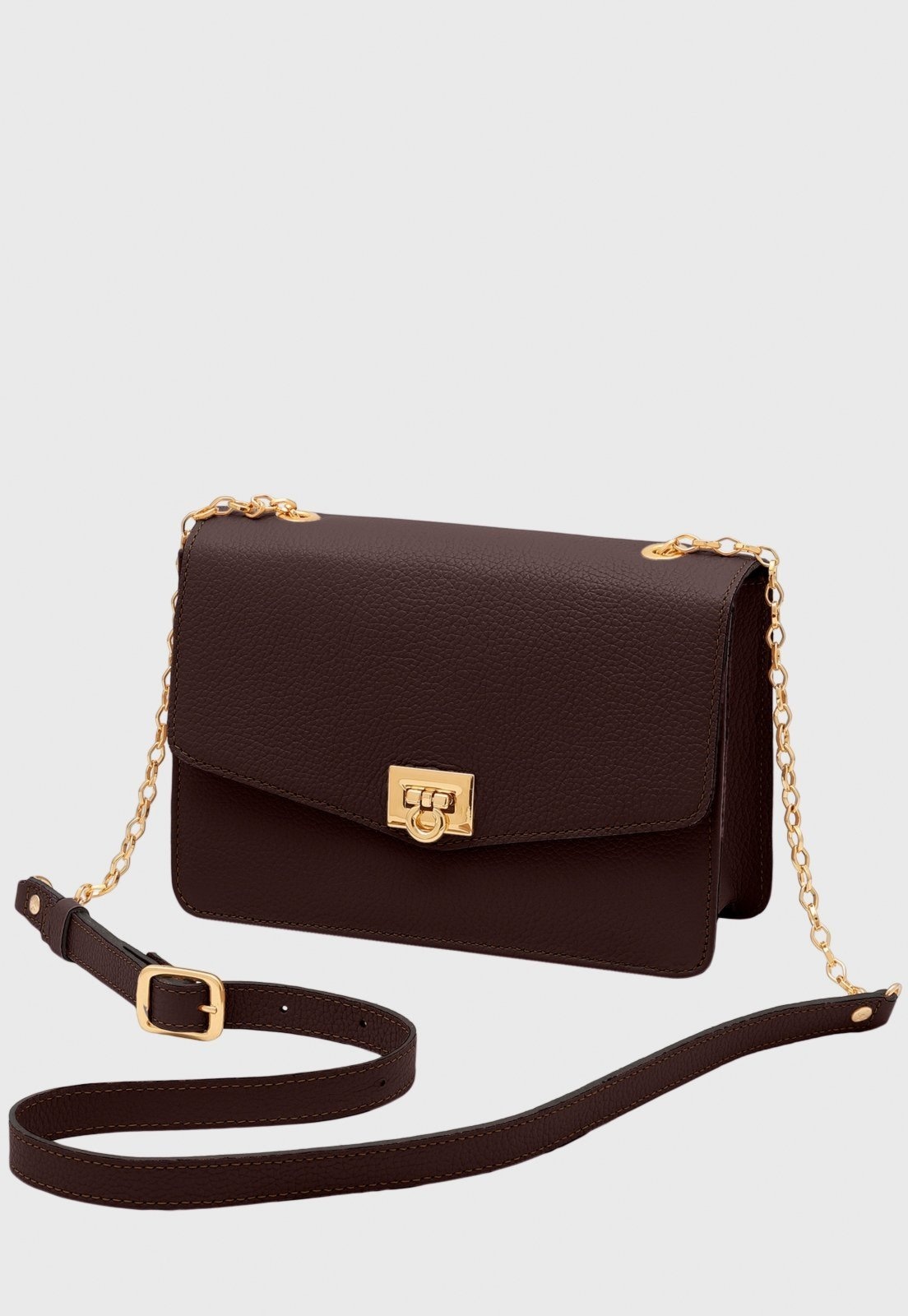 Imagem principal Bolsa Transversal Couro Mariart Margarida Chocolate Mariart marrom