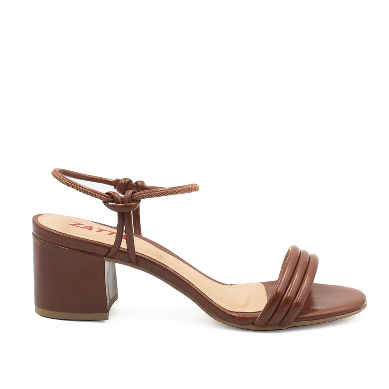 Imagem principal Sandália Zatta Salto Bloco Ines Caramelo ZATTA castanho