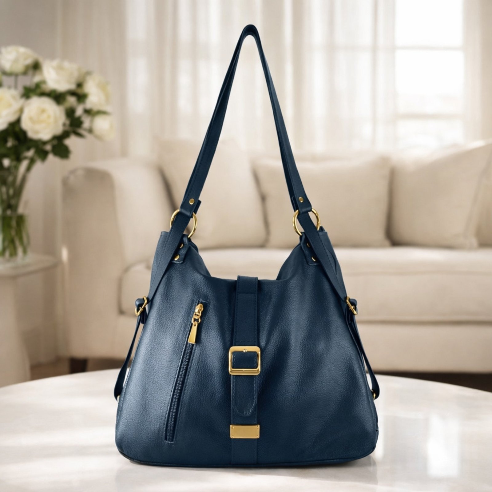 Imagem principal Bolsa Mochila Sacola TopGrife Couro Marinho TopGrife azul marinho