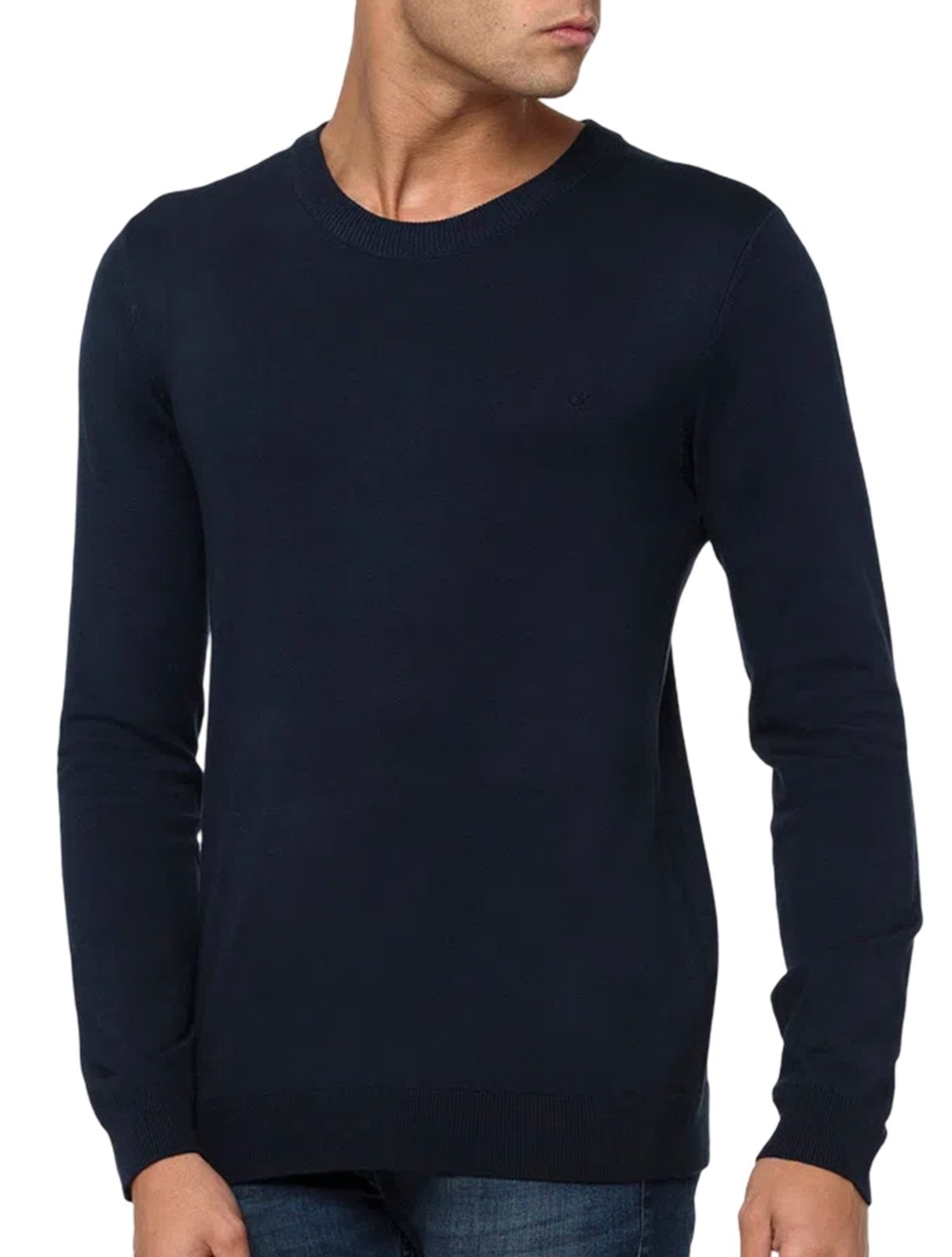Imagem principal Suéter Calvin Klein Tricot Crewneck CK Logo Calvin Klein azul marinho