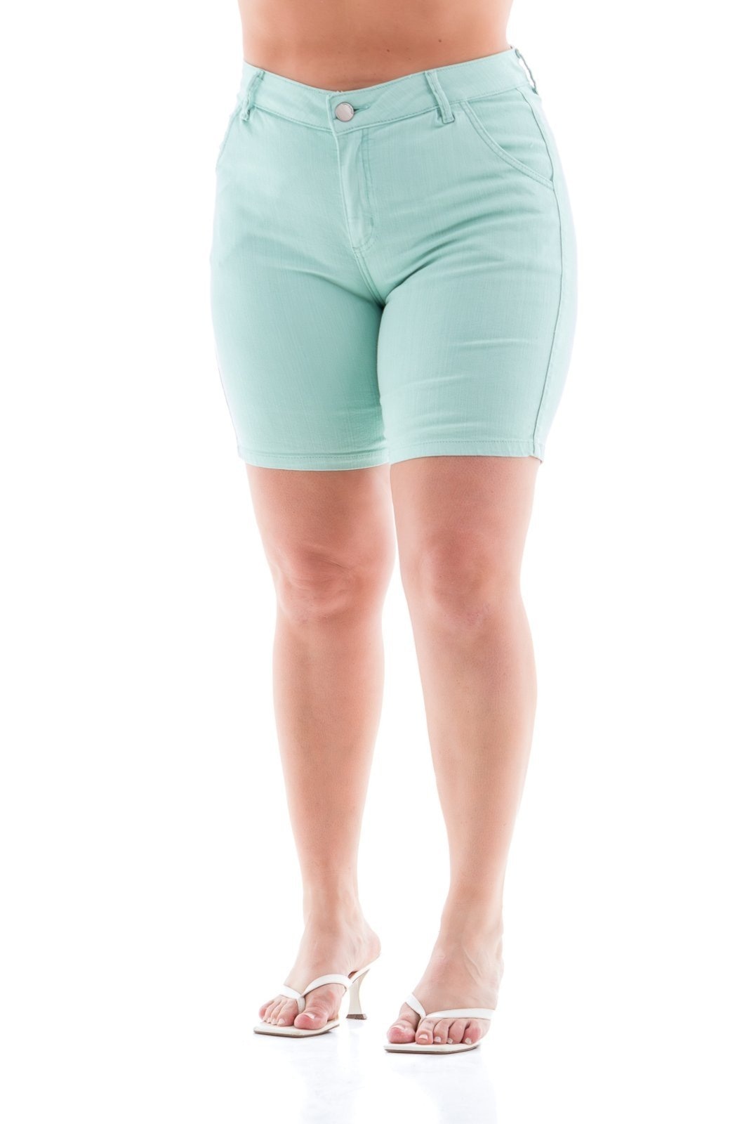 Imagem principal Bermuda Meia Coxa Jeans Feminina Arauto ARAUTO JEANS verde