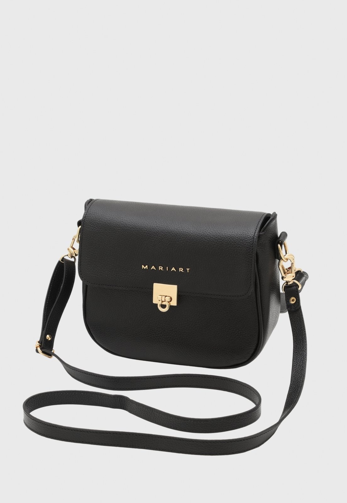 Imagem principal Bolsa de Couro Transversal Mariart Turmalina Preta Mariart preto