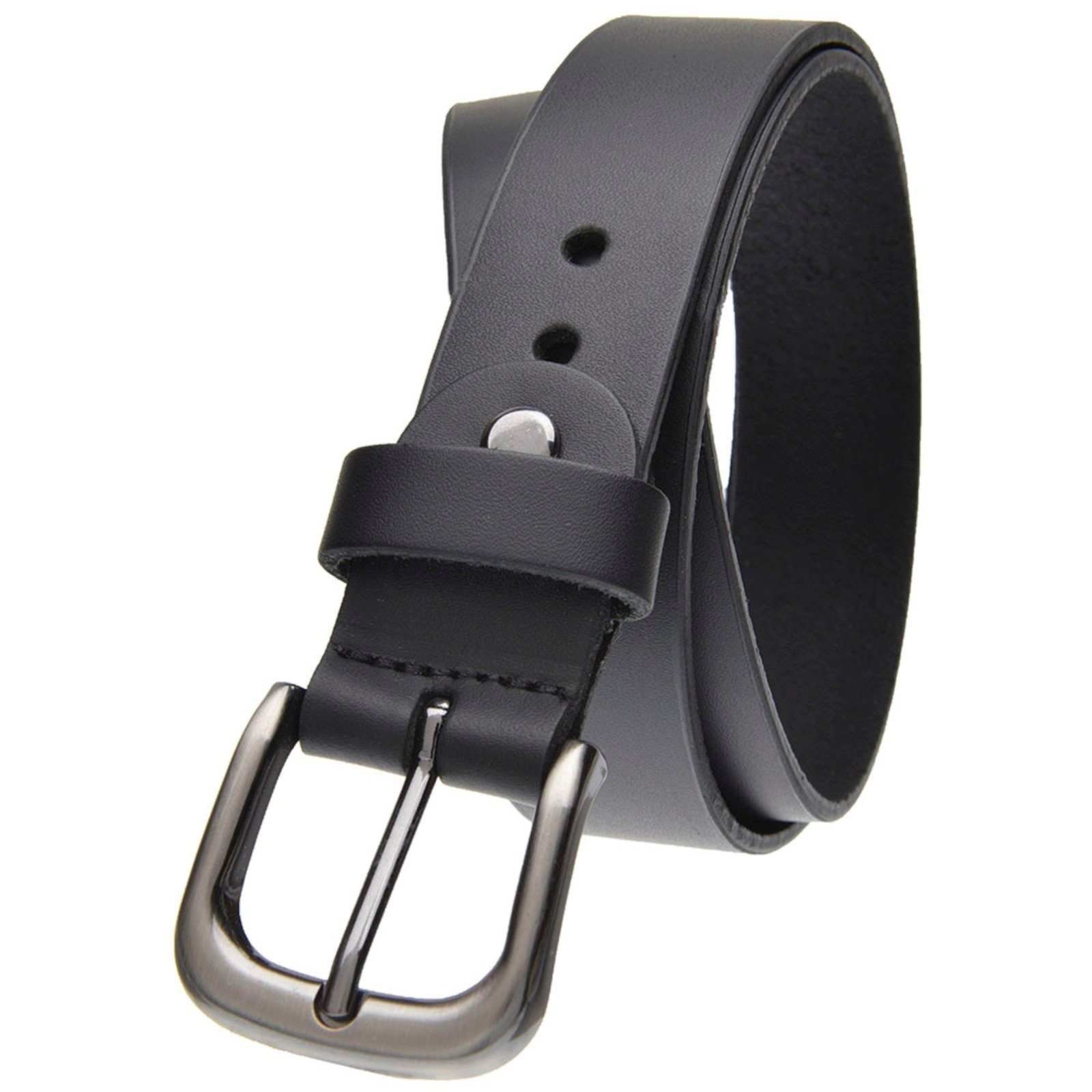 Imagem principal Cinto Feminino em Couro GP 28 com fivela grafite na cor USEPELLE preto