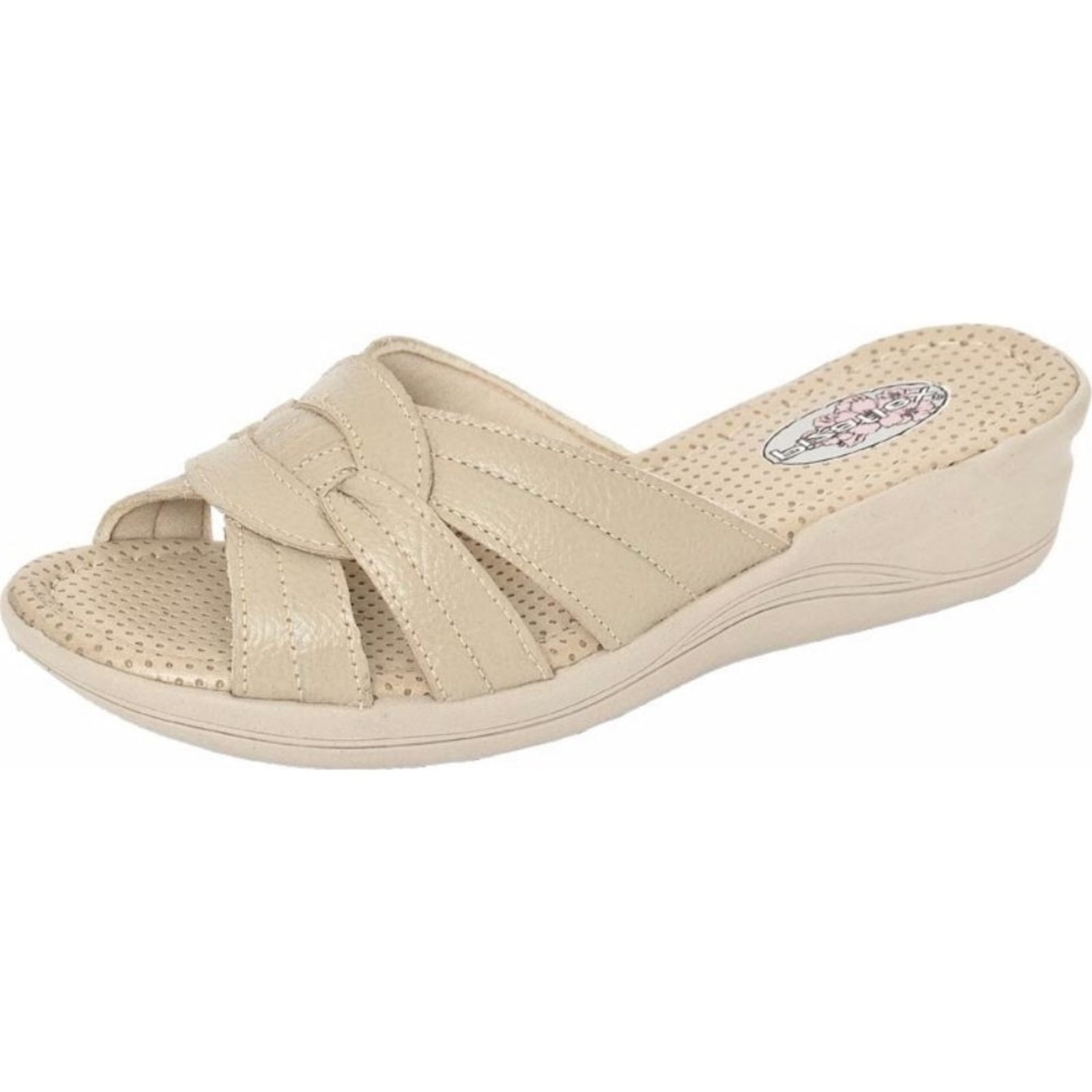 Imagem principal Sandália Conforto Tamanco Ortopédico em Couro 285 Creme Yes Basic bege