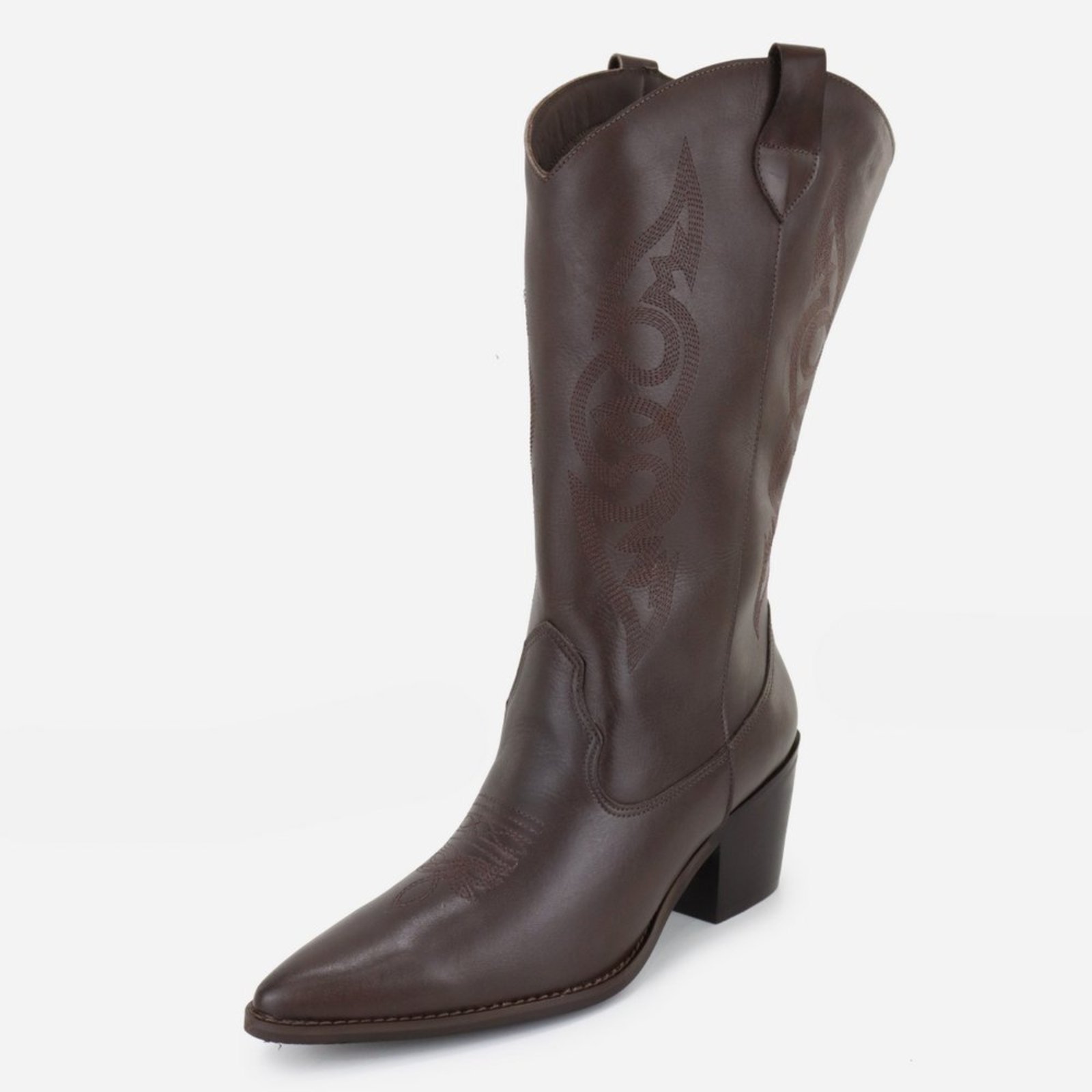 Imagem principal Bota Texana Country Em Couro Feminina Bico Fino Maria Paula Expresso MARIA PAULA preto