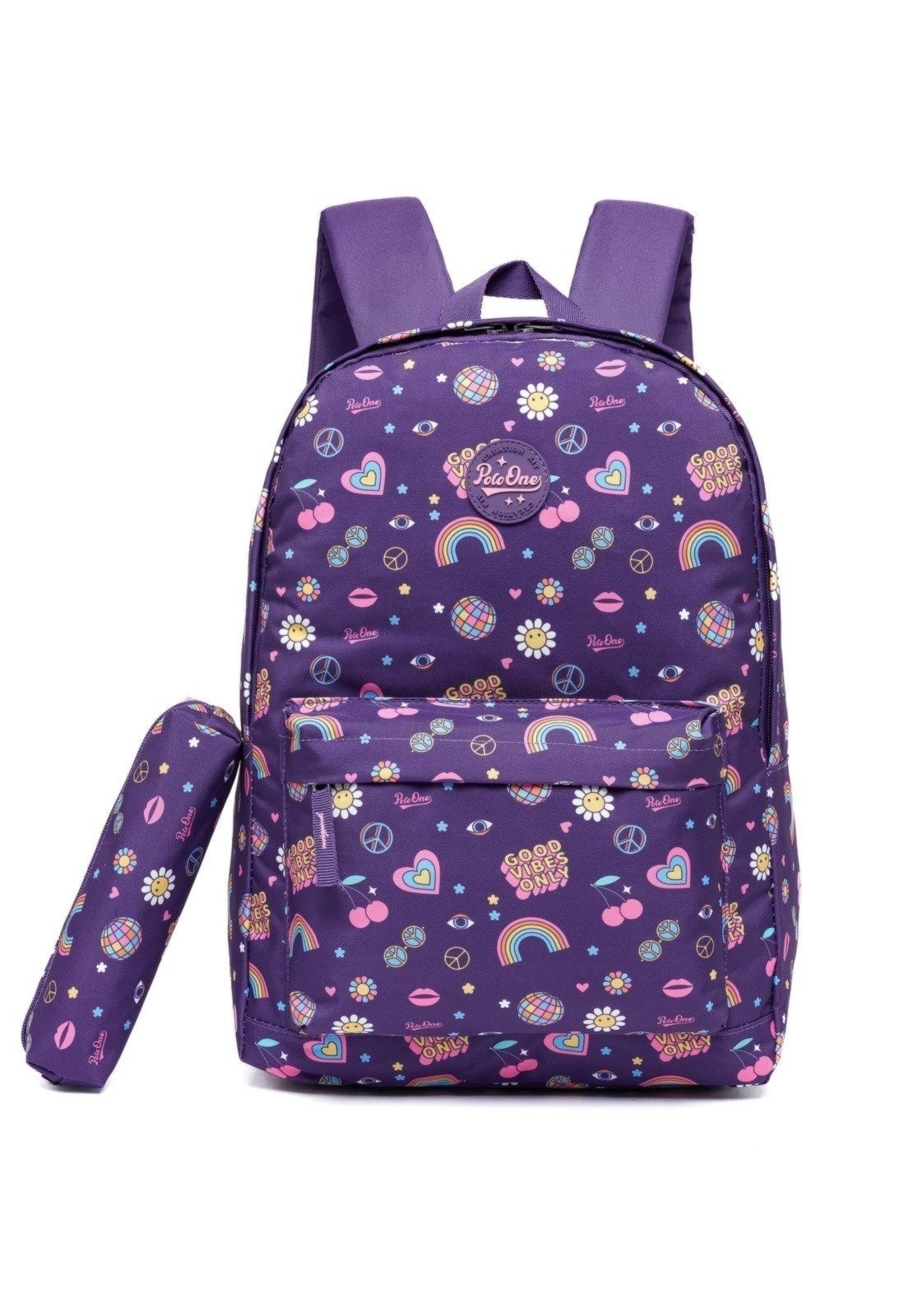 Imagem principal Mochila Polo One Casual Resistente Faculdade Trabalho Juvenil Polo One roxo
