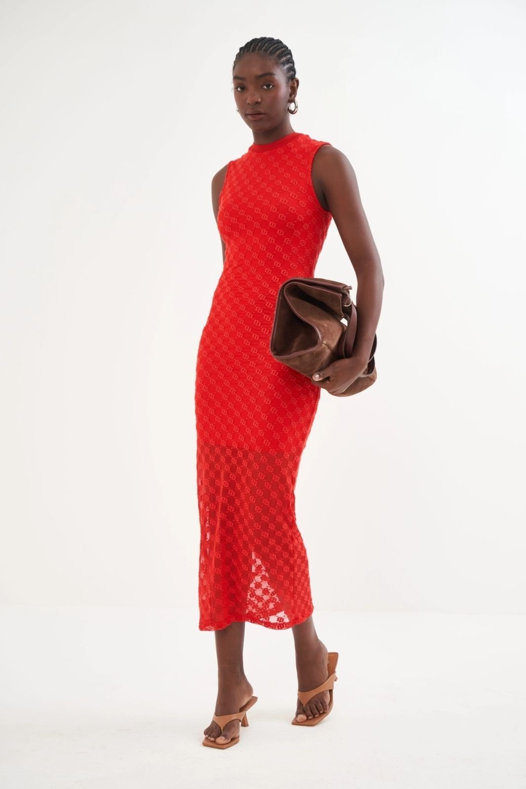 Imagem principal Vestido Midi Em Tule Justo Colcci Ife Colcci vermelho