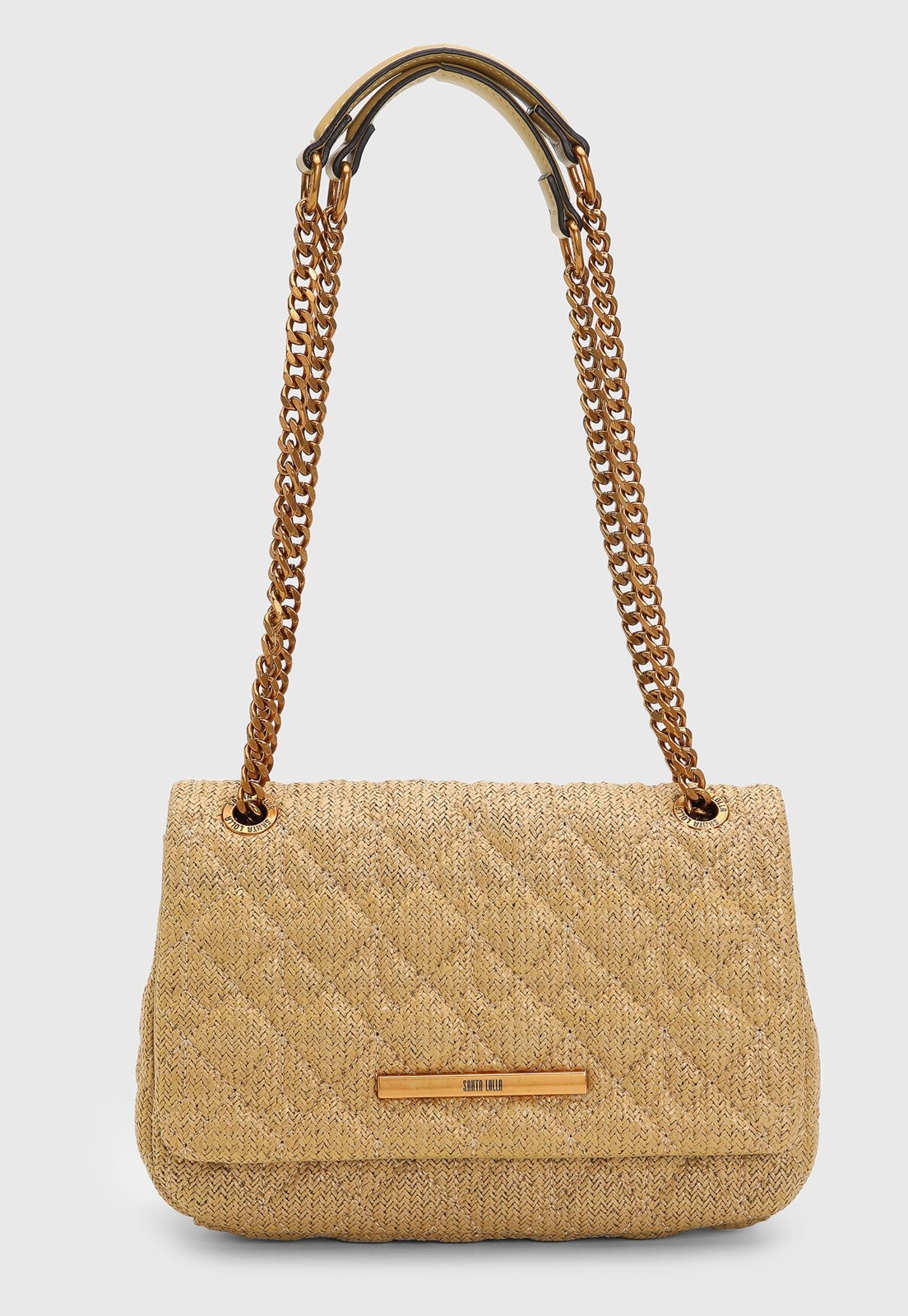 Imagem principal Bolsa Média Santa Lolla Palha Tramado Santa Lolla bege