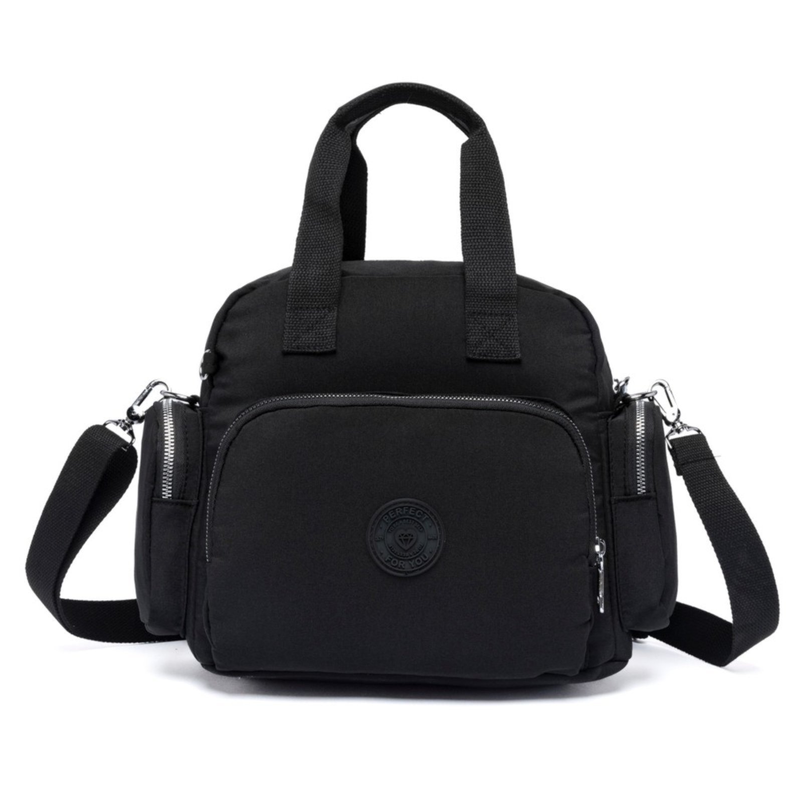 Imagem principal Bolsa Mochila Feminina Multifuncional Espaçosa Faculdade Perfect For You preto