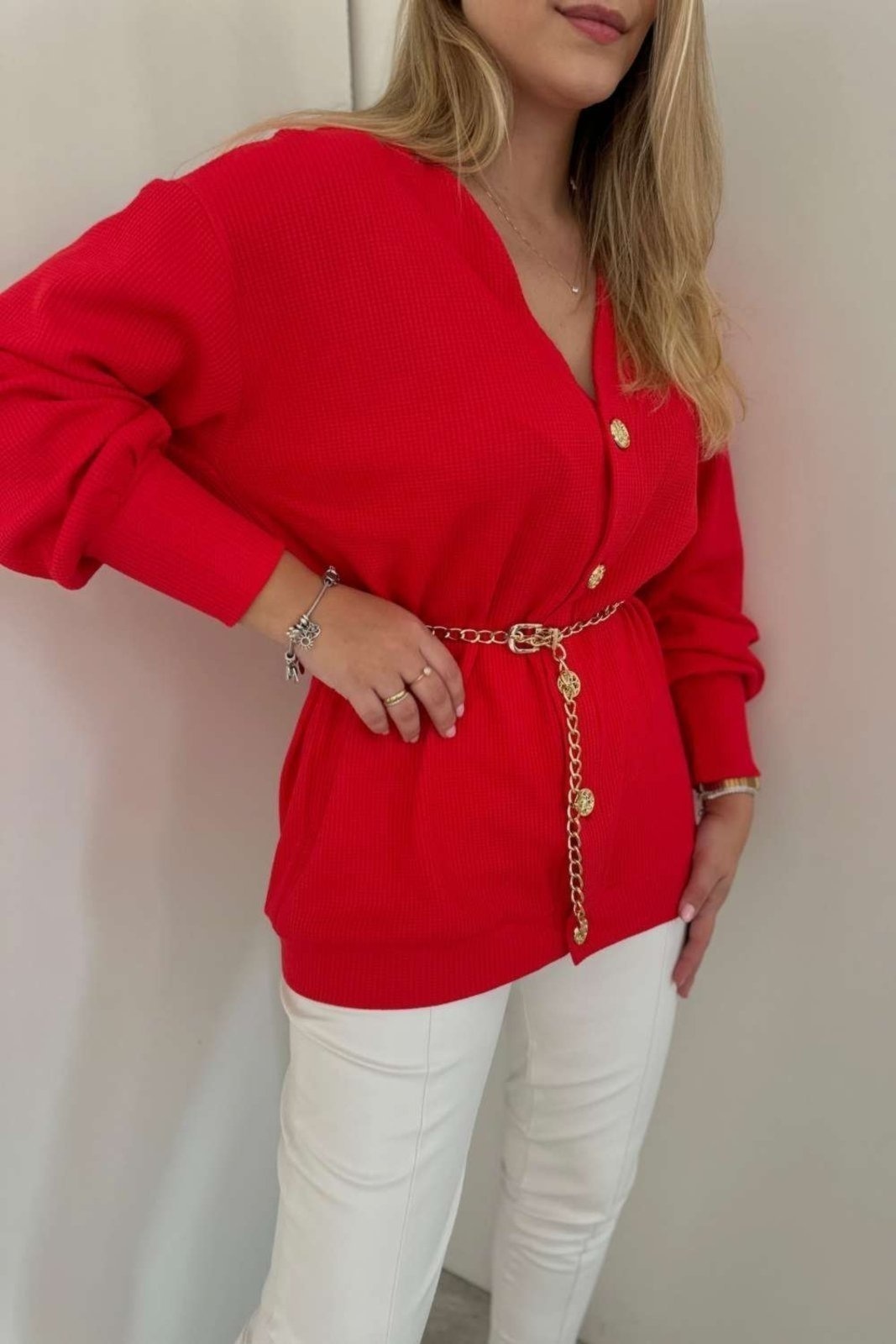 Imagem principal Cardigan Vanibele Malha Vanibele vermelho