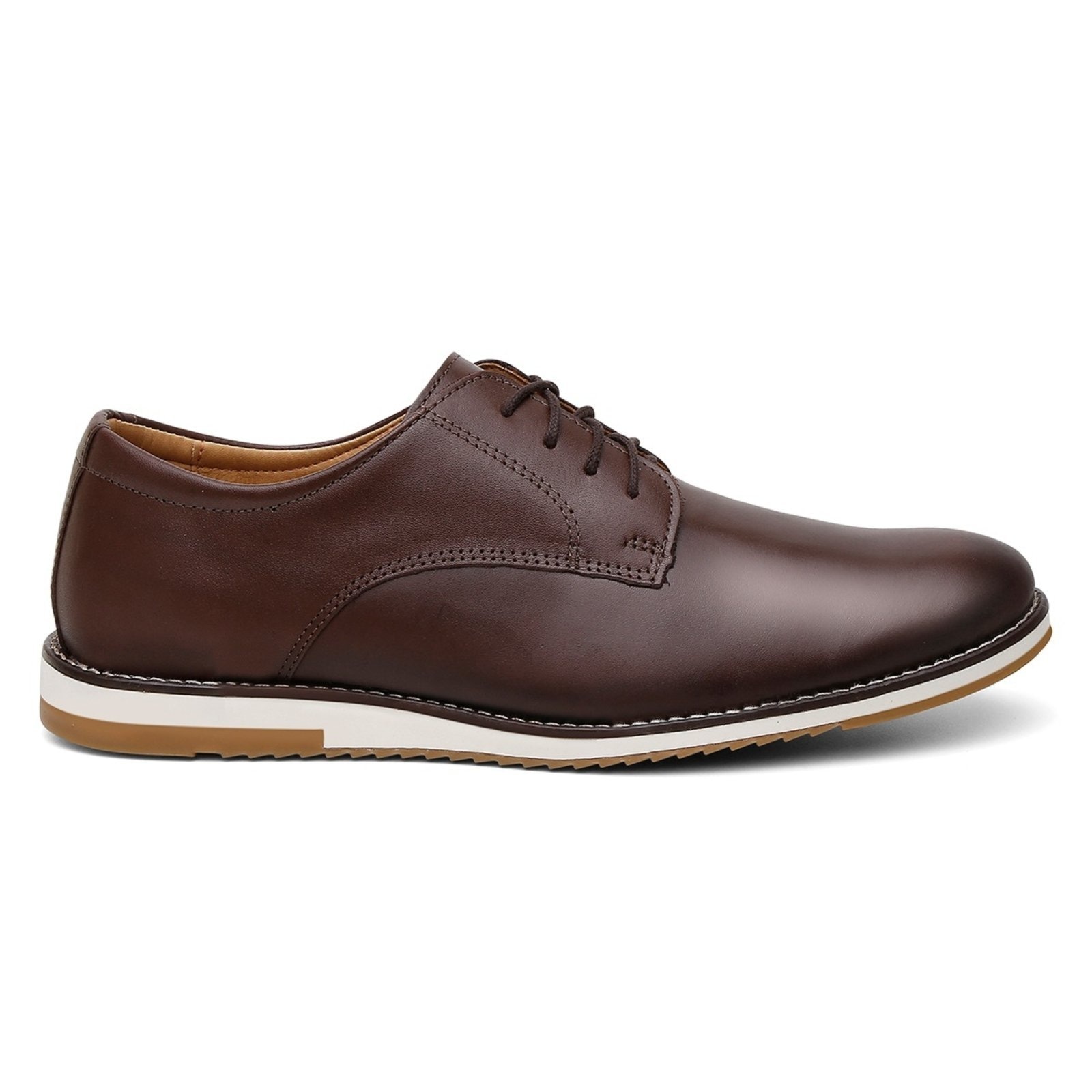 Imagem principal Sapato Social Casual Masculino de Couro Cadarço Moderno ROMEU E JULIETA SHOES café