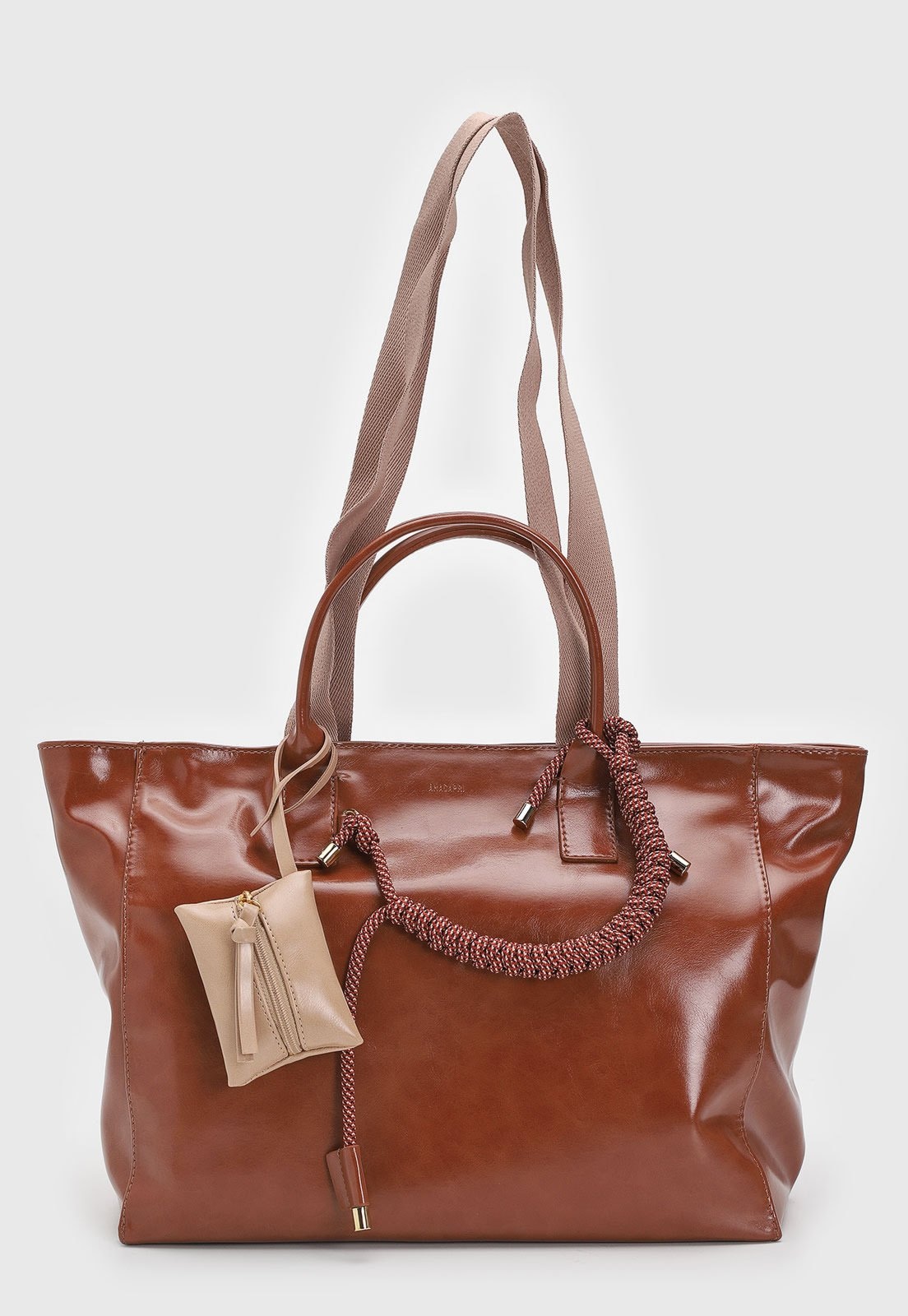 Imagem principal Bolsa Feminina Anacapri Grande Detalhe Corda Anacapri caramelo