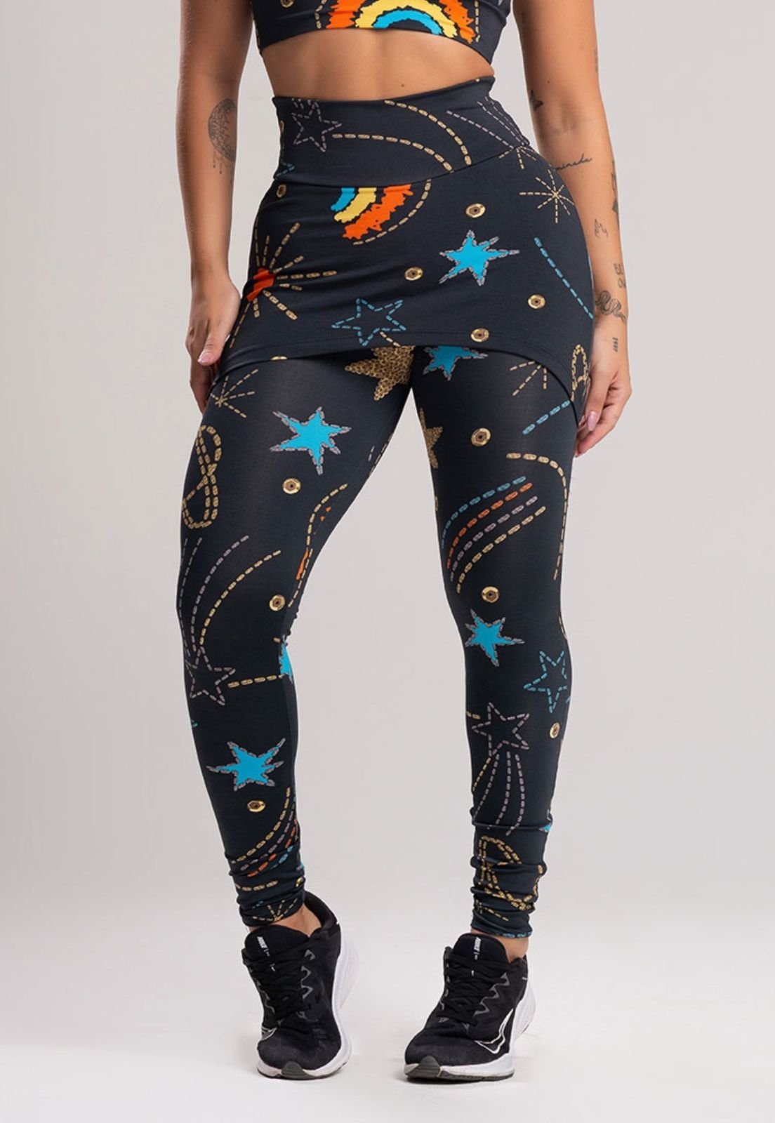 Imagem principal Calça Legging MVB Modas Saia Tapa Bumbum Cosmic Mvb Modas estampado/multicolorido/preto