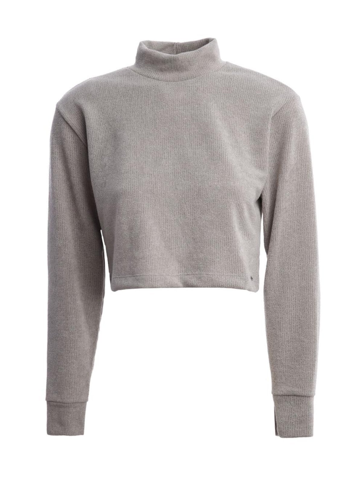 Imagem principal Blusa Tricot Cropped Manga Longa Feminina Bright Girl'S cinza