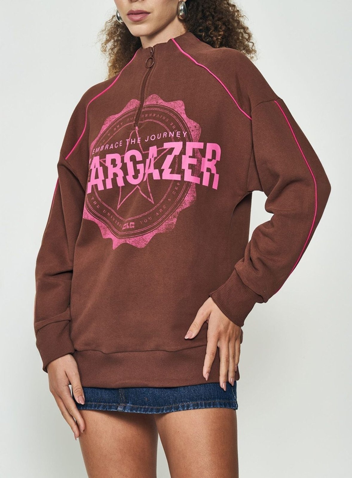 Imagem principal Blusão Oversized Comfort Estampado Colcci Colcci marrom