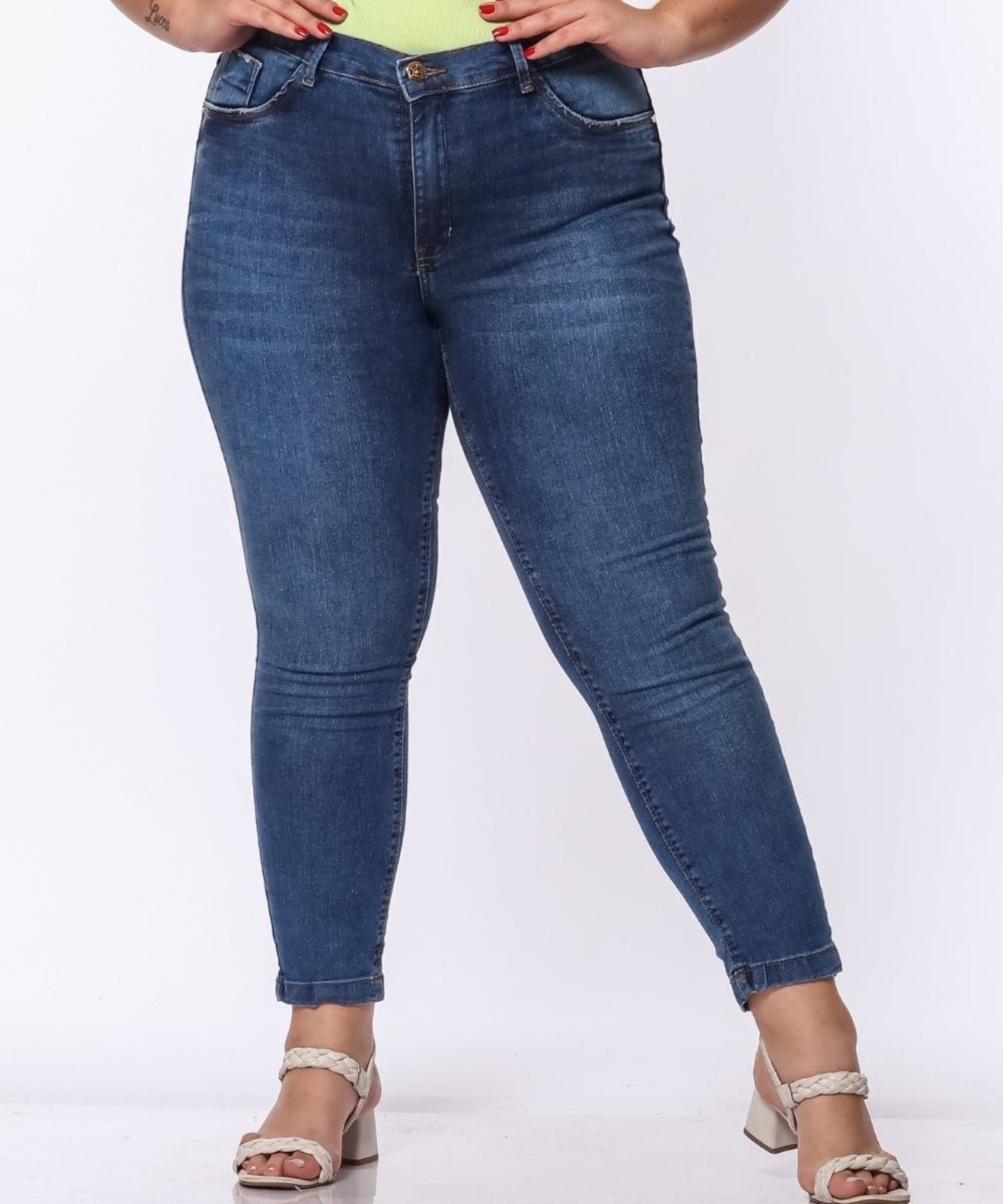 Imagem principal Calça Feminina Jeans com Elastano Plus Skinny Razon Jeans multicolorido