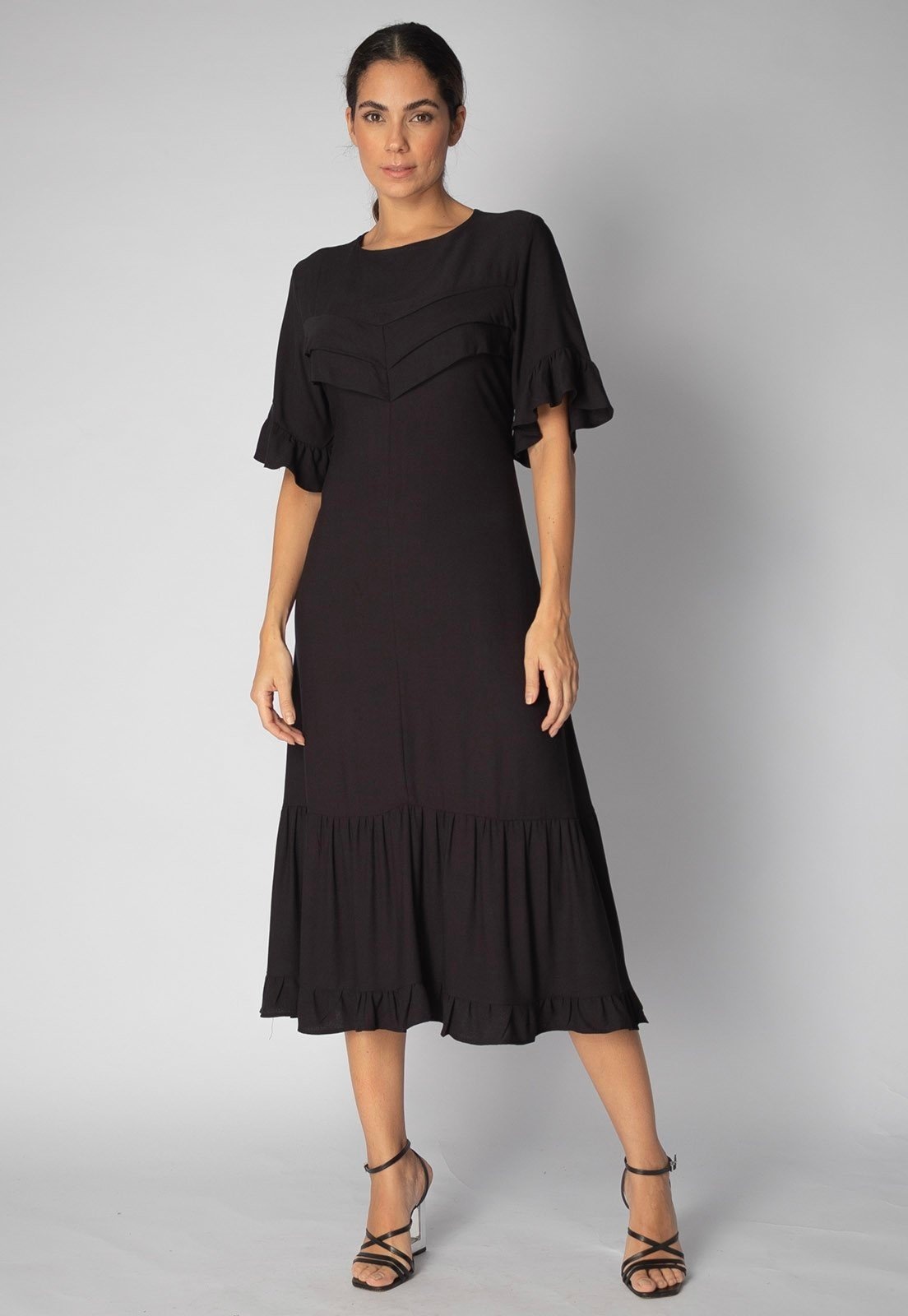 Imagem principal Vestido Midi Amazonia Vital Church Viscose Amazonia Vital preto