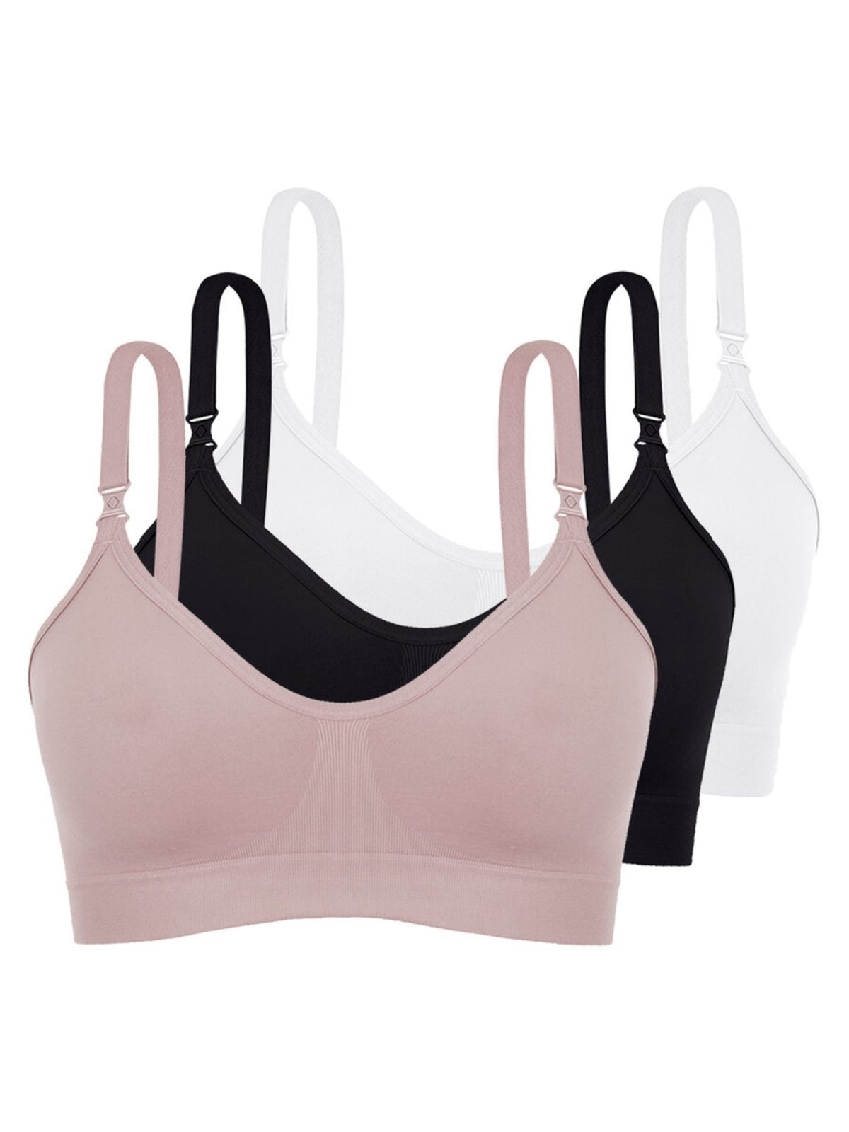 Imagem principal Kit com 3 Sutiã sem Aro e sem Bojo Loba 41028-001 Taça B Lupo rosa