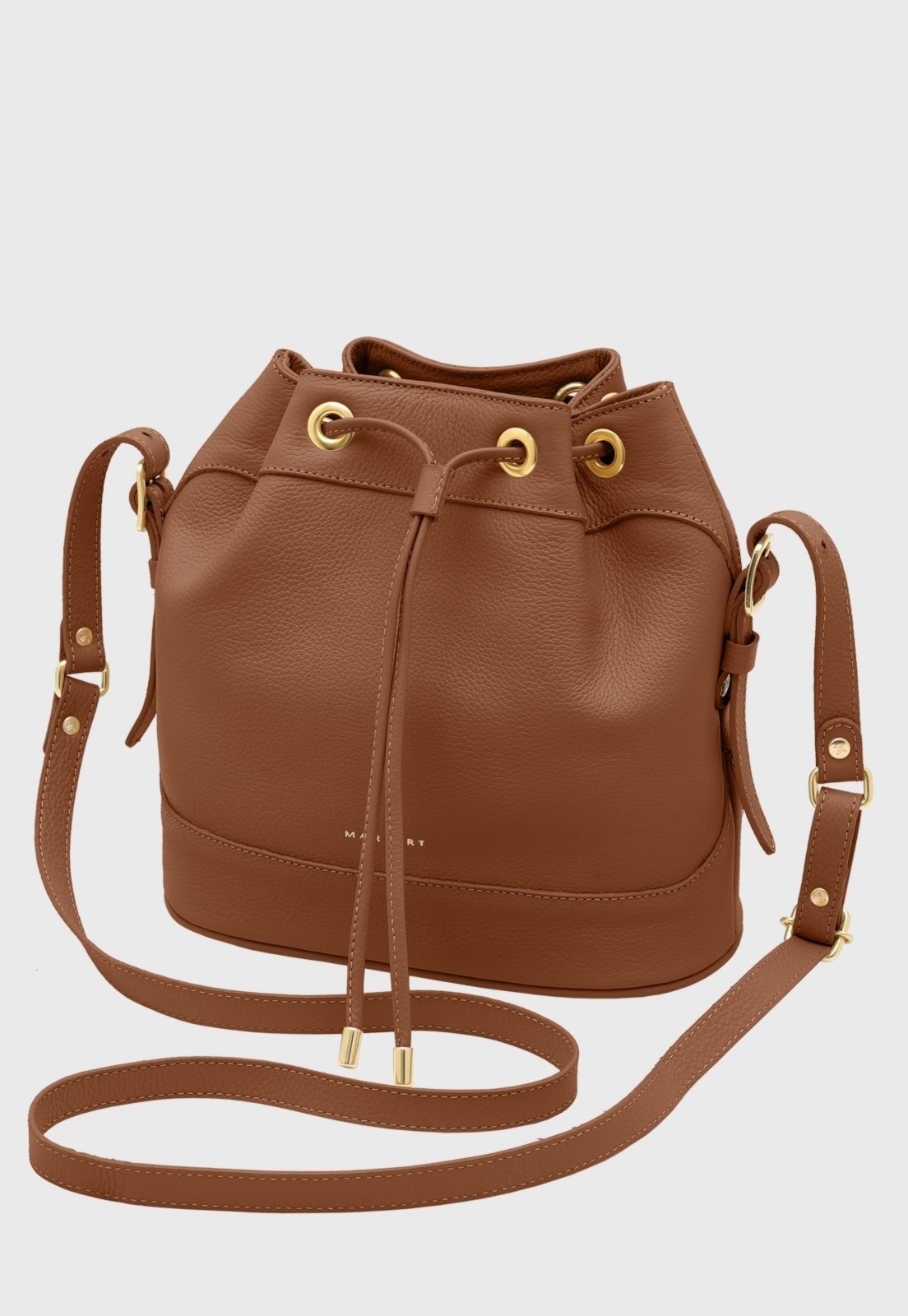 Imagem principal Bolsa Bucket Transversal Couro Mariart Chia Camel Mariart caramelo