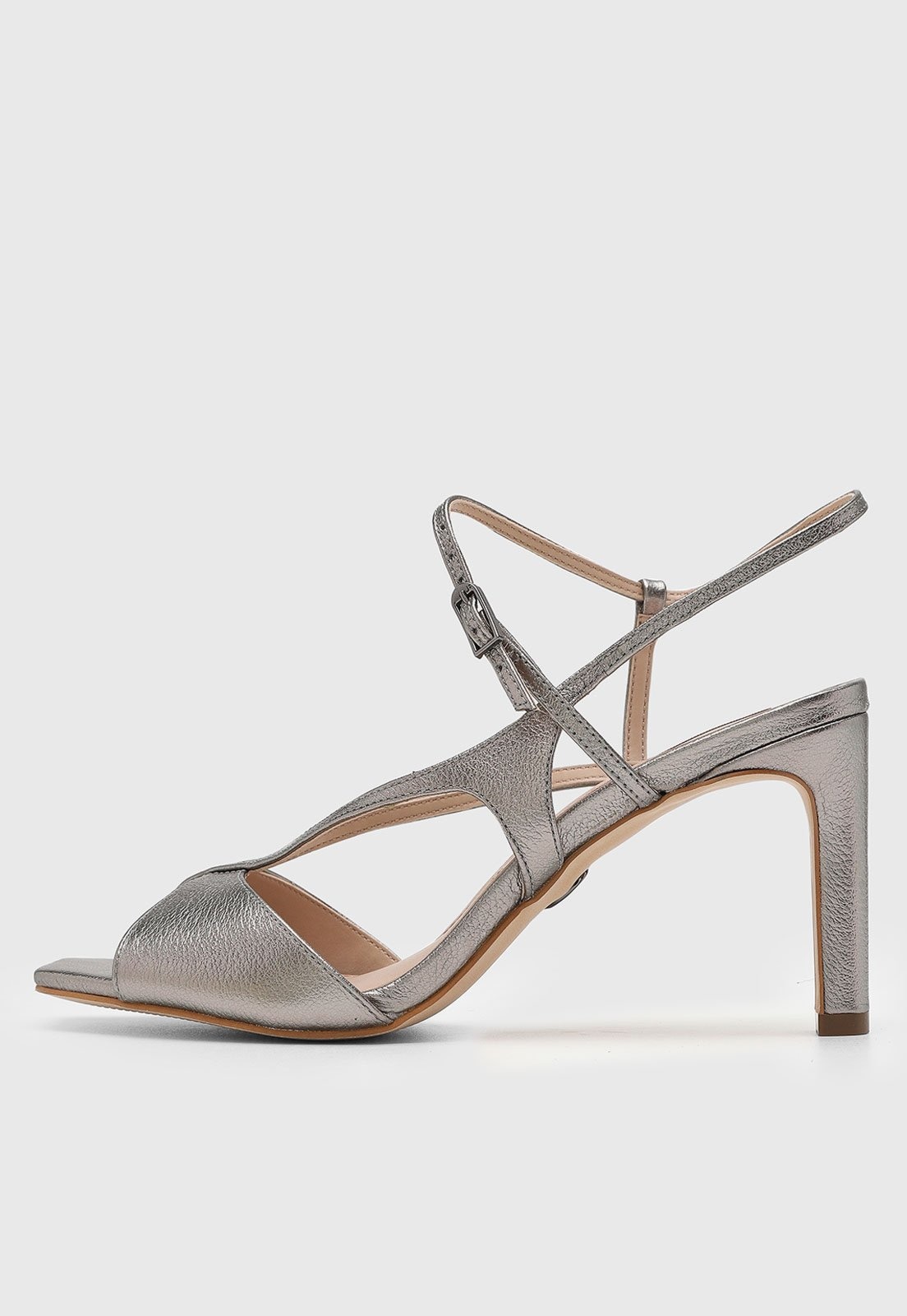 Imagem principal Sandália Feminina Jorge Bischoff Ponta Quadrada Metalizada Jorge Bischoff prata