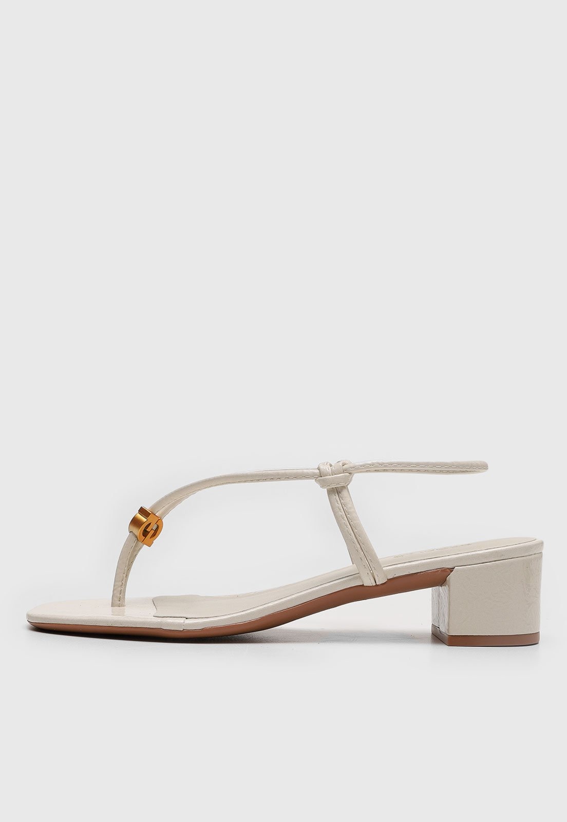 Imagem principal Sandália Feminina Degalls Salto Médio Bloco Off-White Degalls off-white white