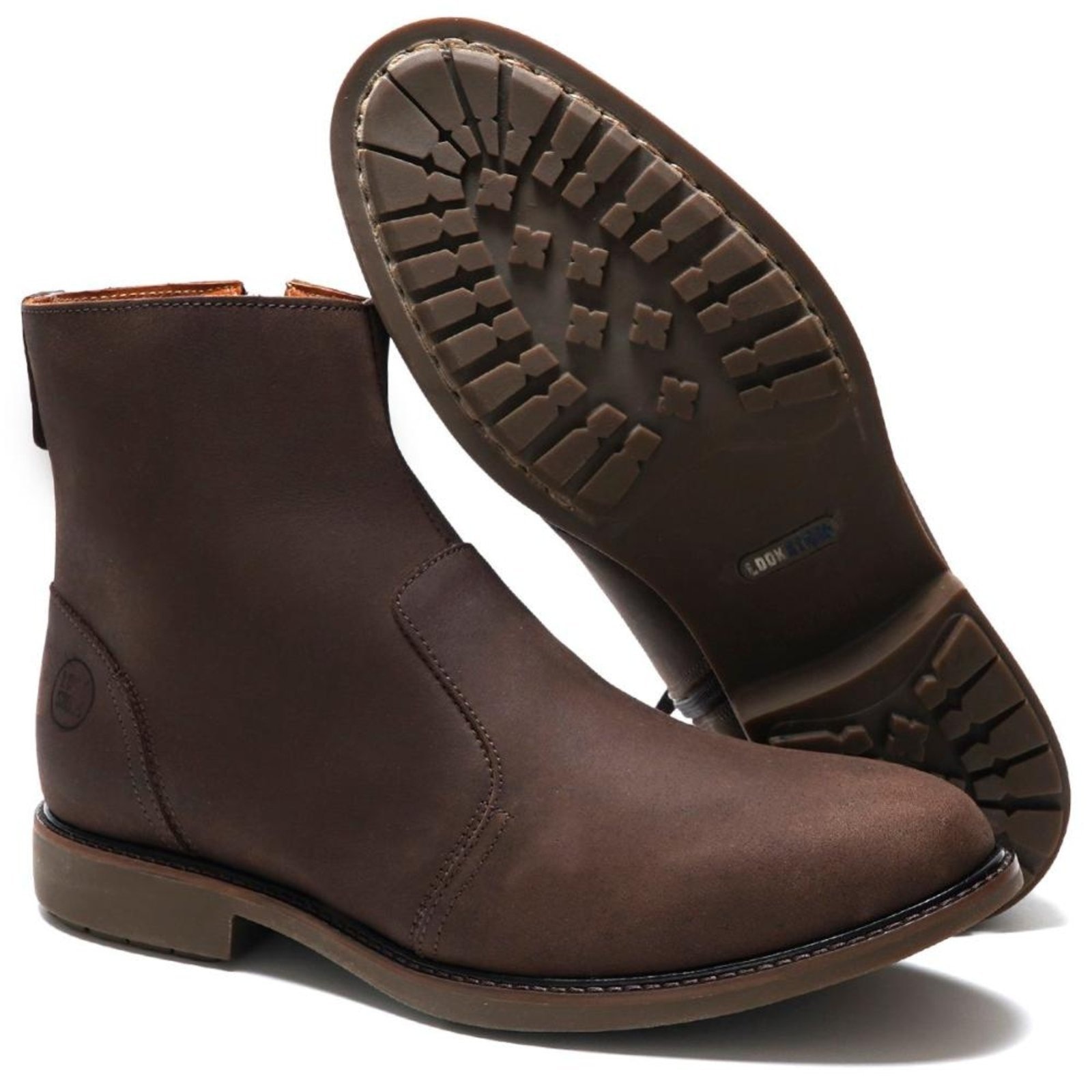 Imagem principal Bota Masculina Couro Look Stock Lançamento Solado Costurado Lookstock Botinas café