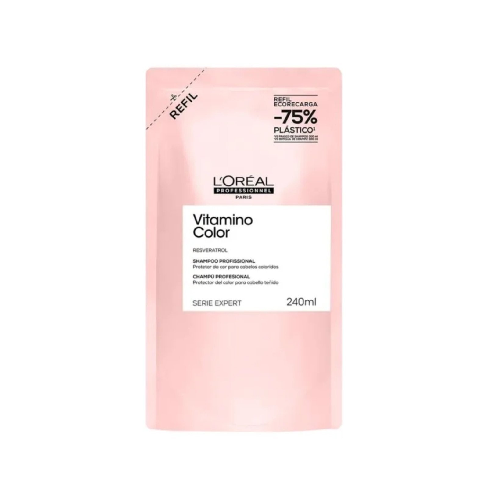 Imagem principal L'Oréal Professionnel Serie Expert Vitamino Color Resveratrol Refil - Shampoo 240Ml Loreal rosa